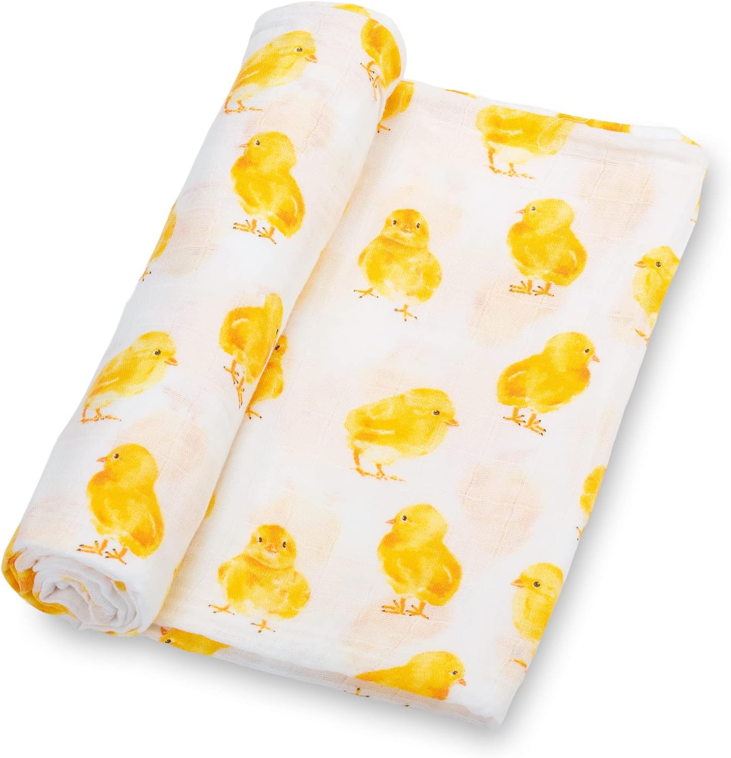 LollyBanks Swaddle Blanket - Chick Print 47x47 Inches