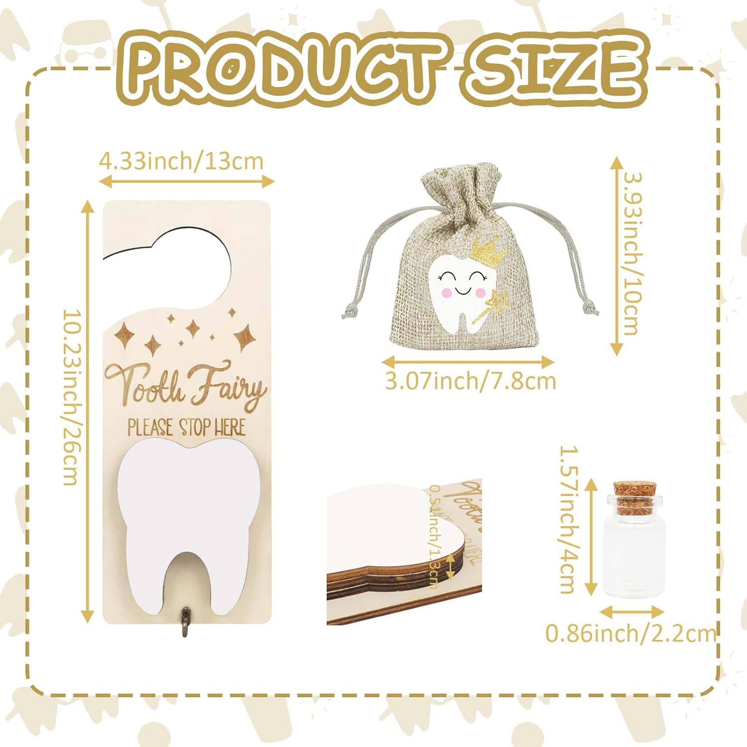 AINBIN 3PCS Tooth Fairy Holder Set