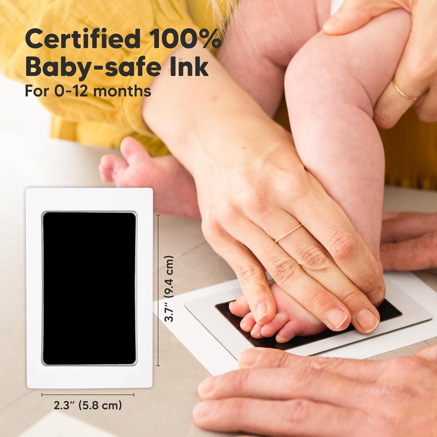 KeaBabies Inkless Hand Footprint Kit with Felt Letterboard