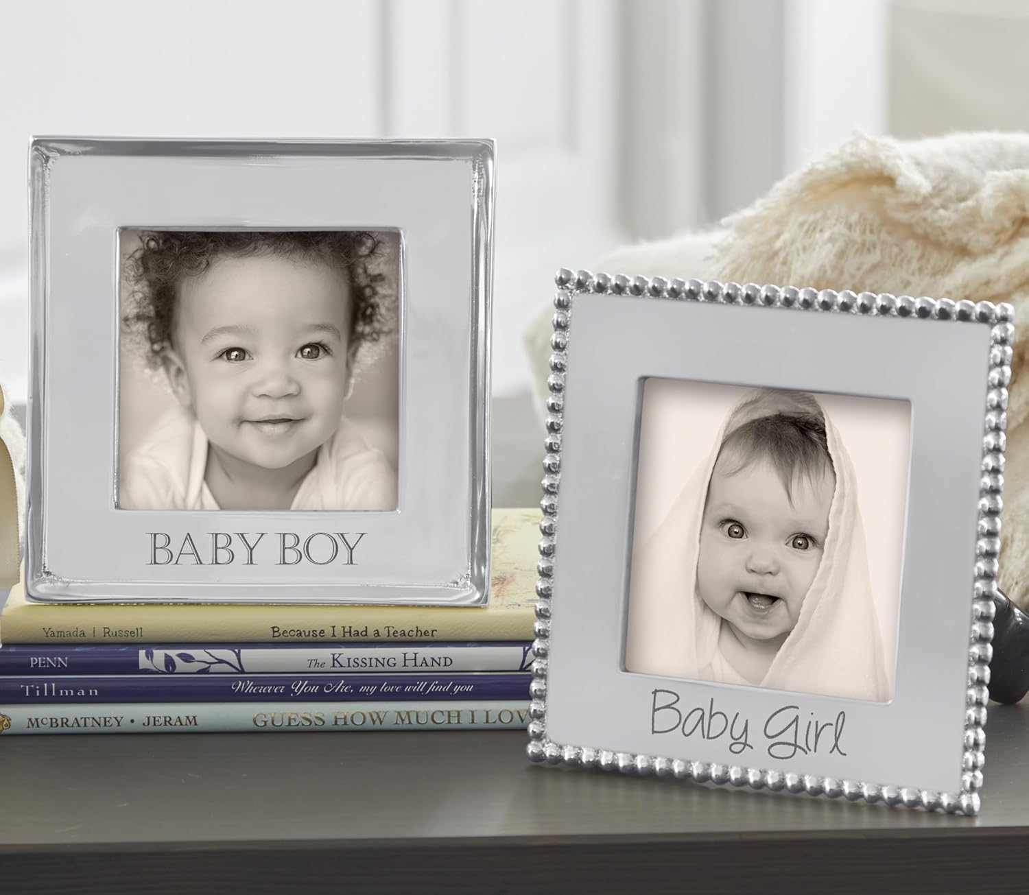 MARIPOSA BABY BOY Signature 4x4 Frame in Silver