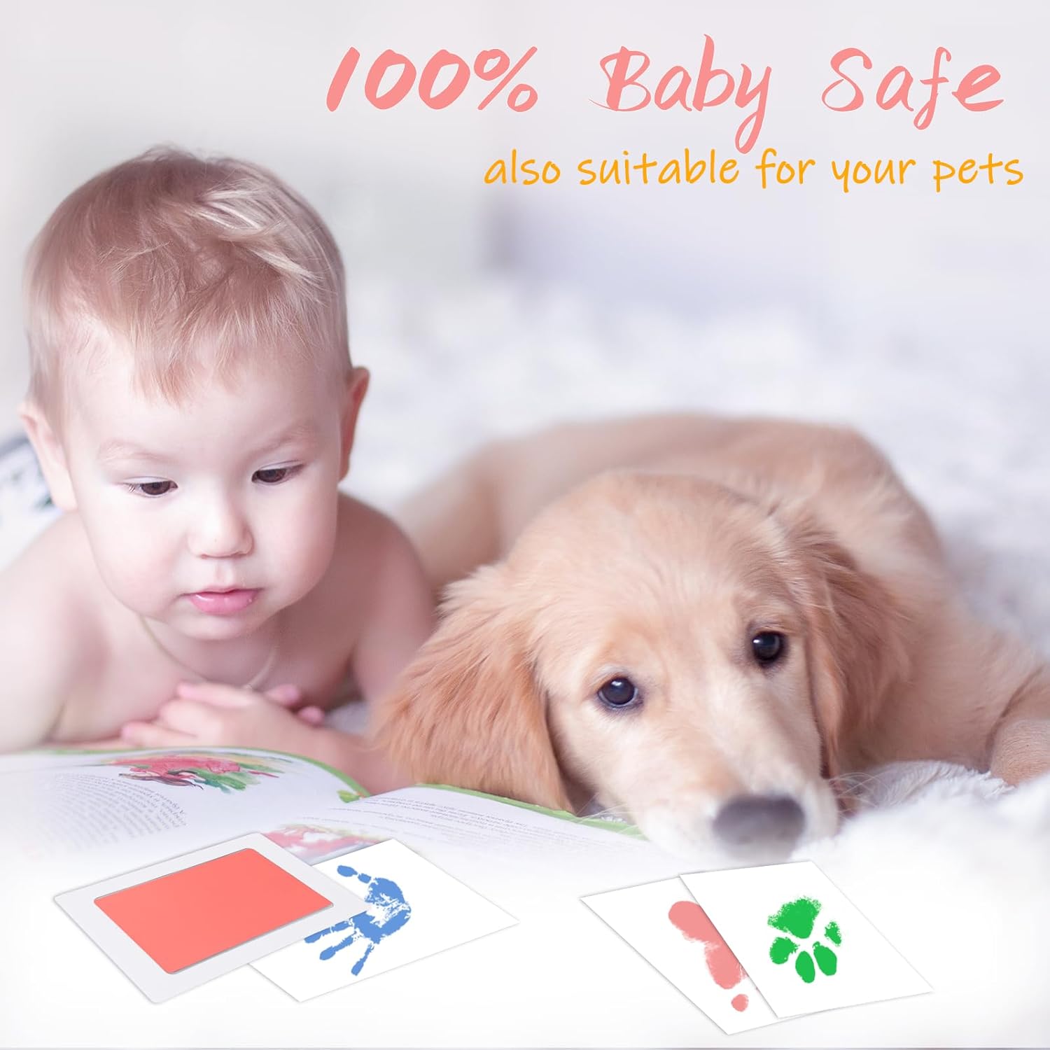 Tubuui 4-Pack Inkless Baby Footprint Kit