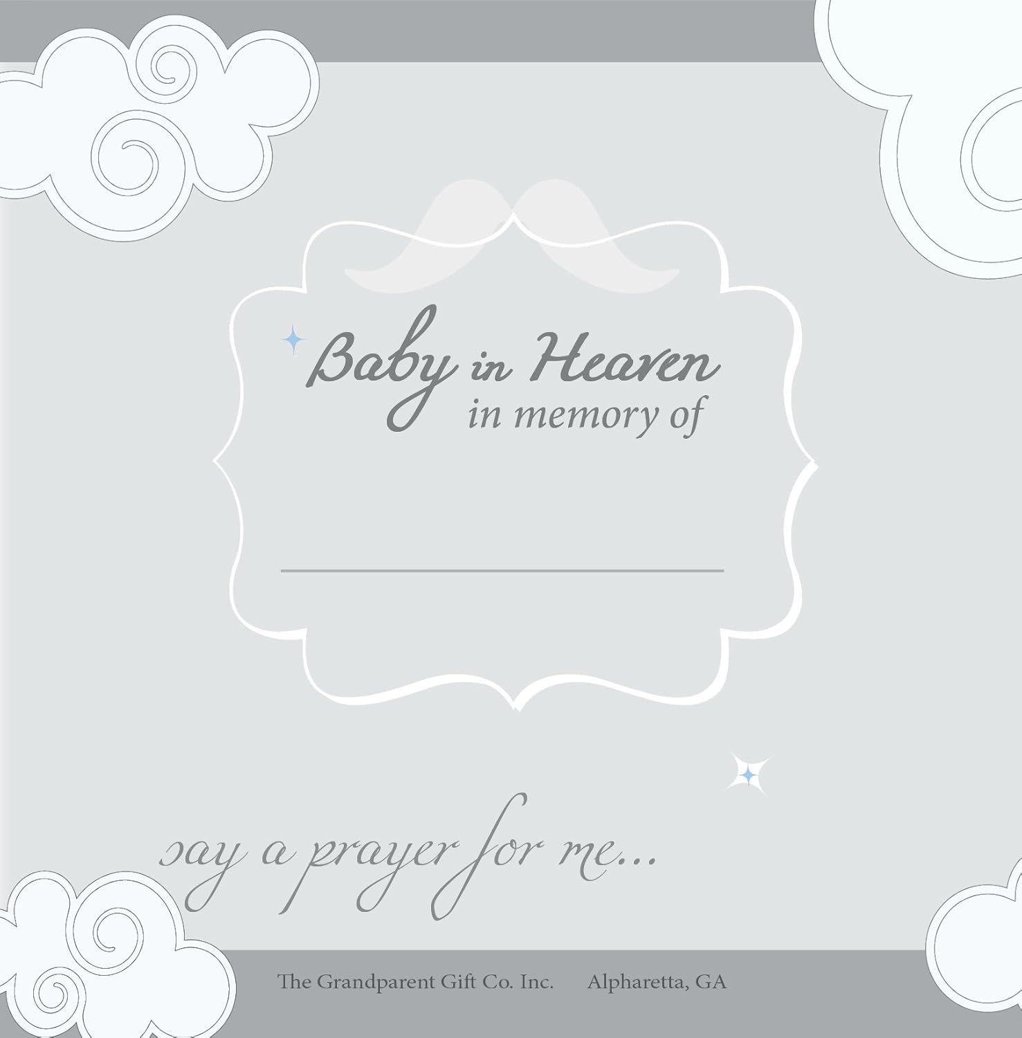 The Grandparent Gift Co Baby Heaven Keepsake Frame