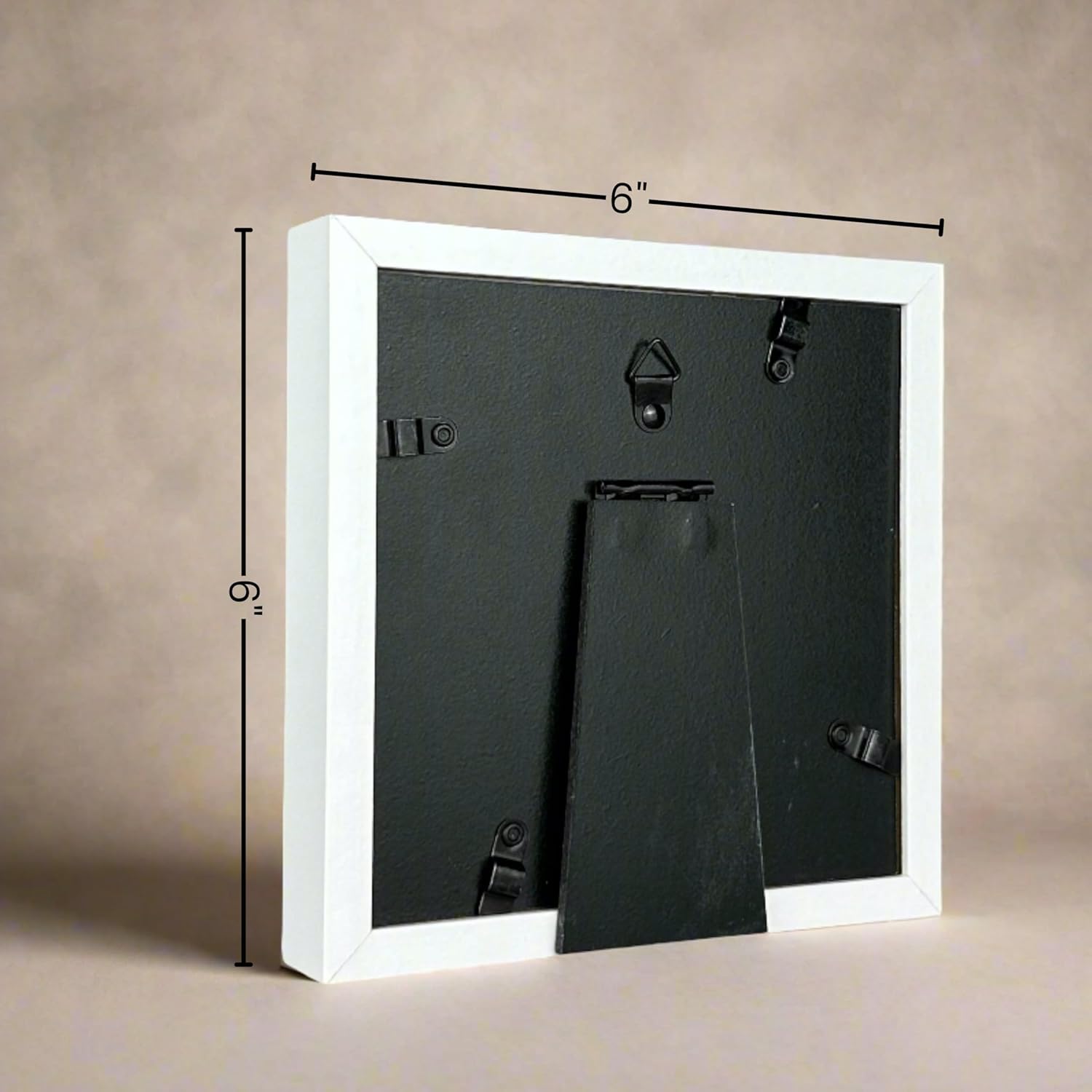 White Shadowbox Frame 6x6 for Baby Dedication Keepsakes 1