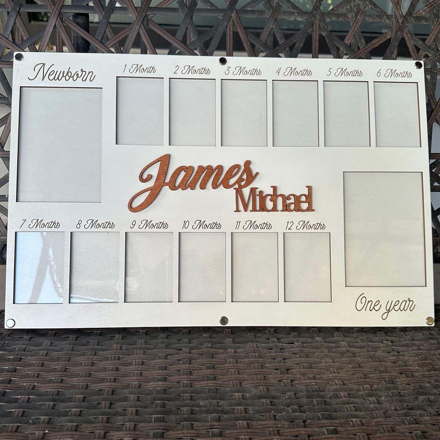 V-DECORPARKS My First Year Photo Frame - 12 Month Baby Decor
