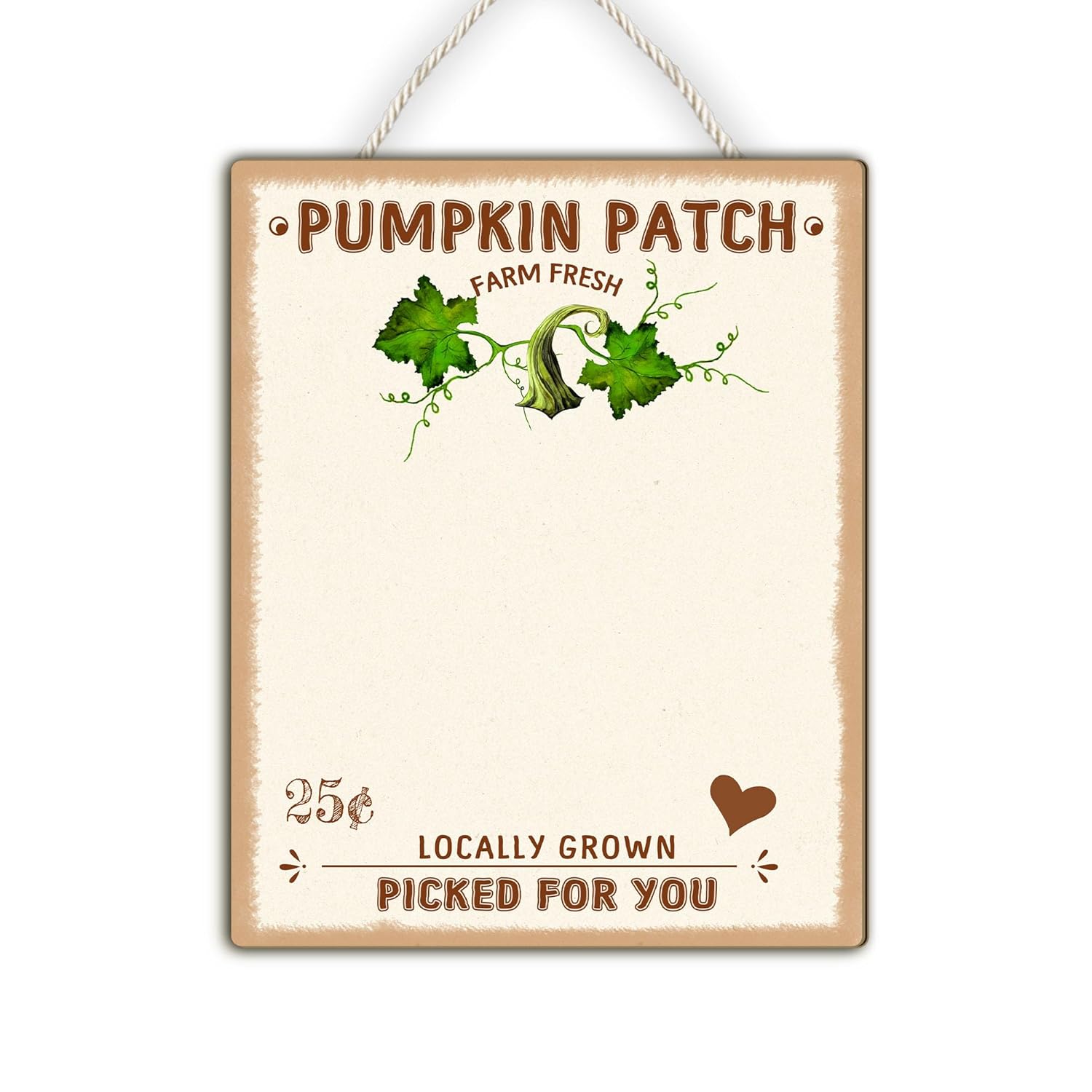 Custom DIY Baby Footprint Farm Sign Pumpkin Patch Wooden Hanging Sign