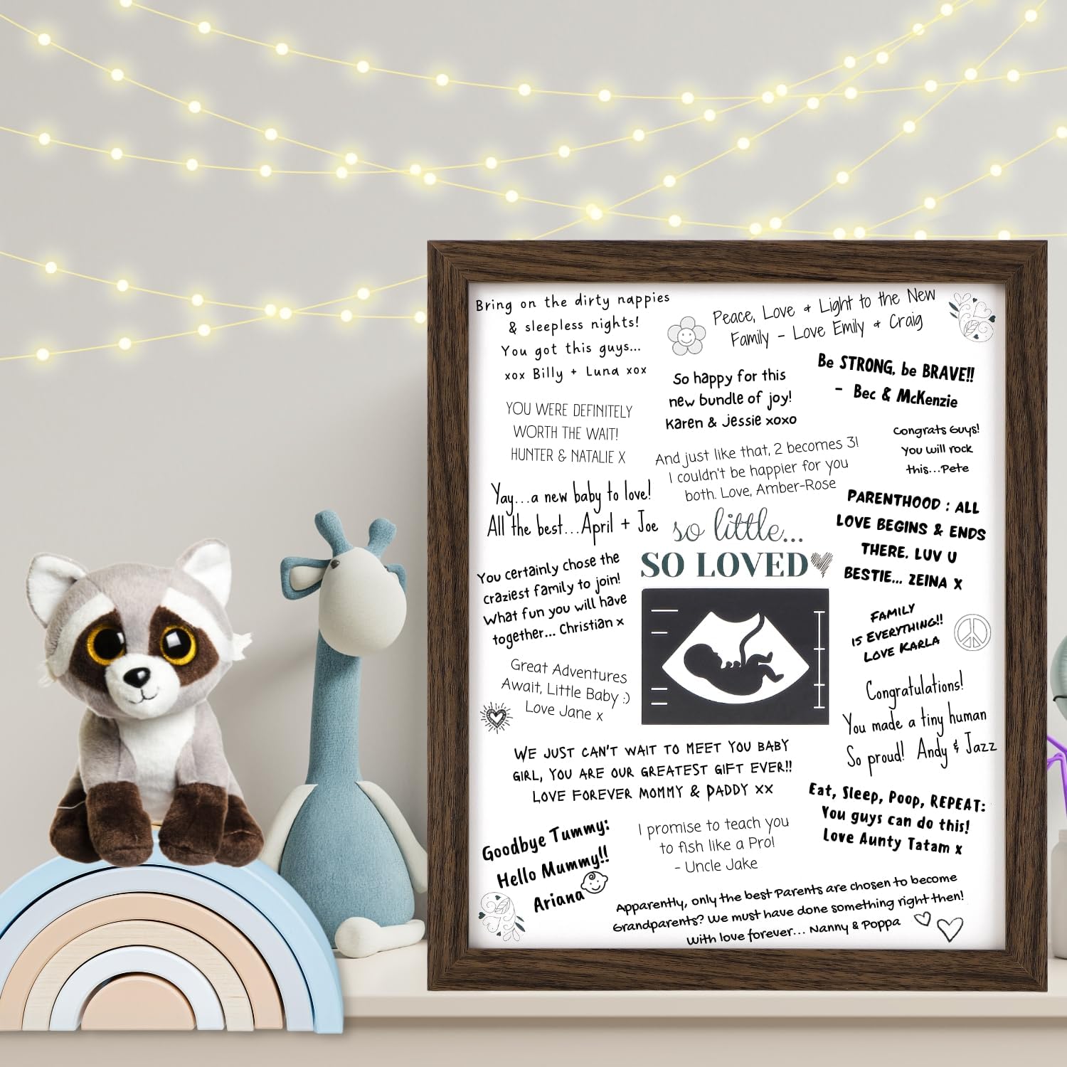 Baby Shower Guest Book Frame with Twin Option