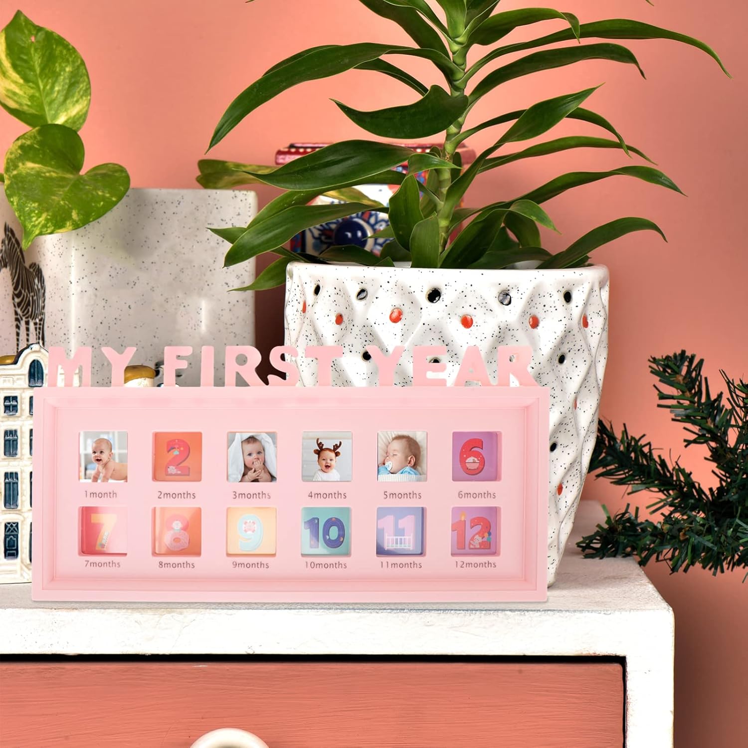 Kisangel Growth Photo Frame for 12 Months