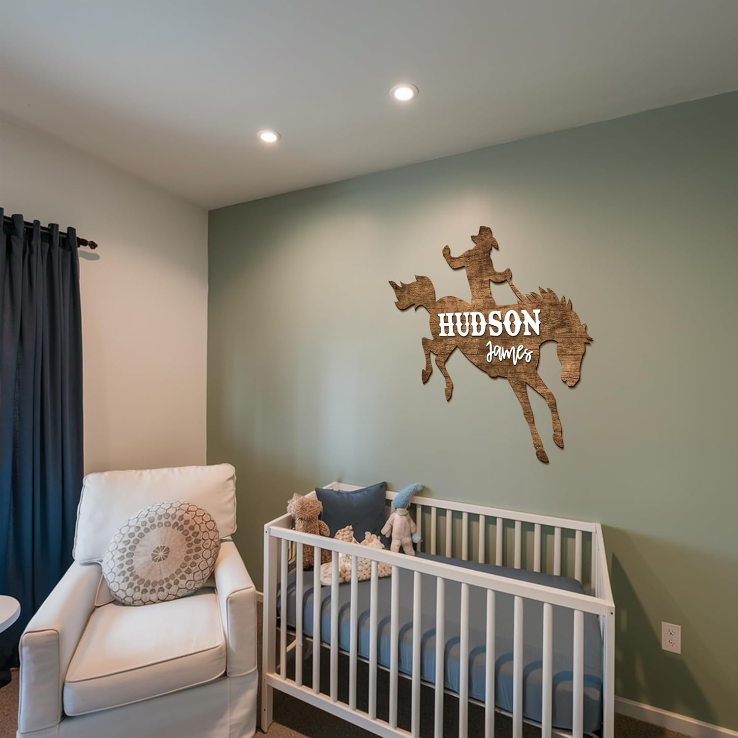 SWaddle AN Western Themed Name Plaque