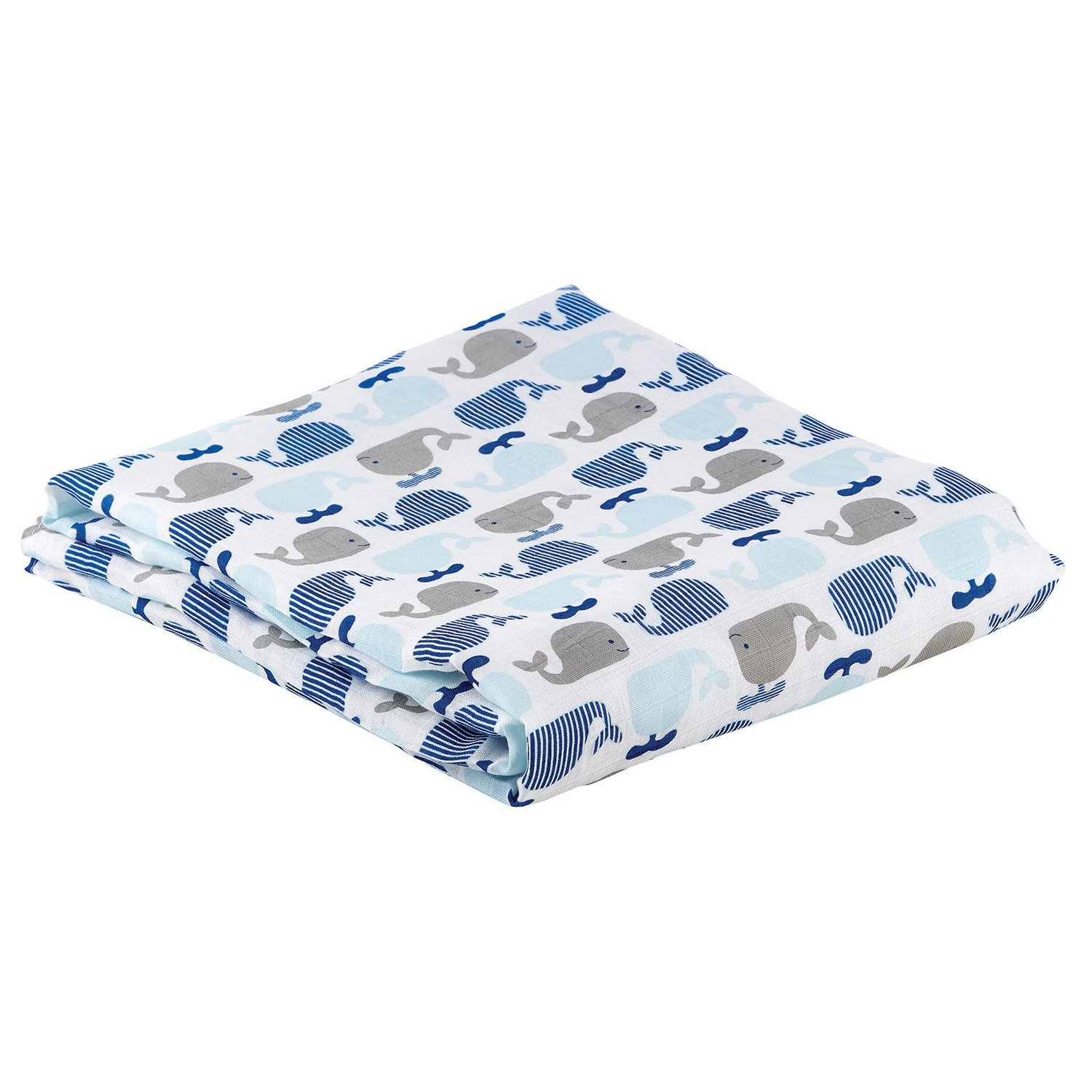 Stephan Baby Whale Swaddle Blanket 45x45