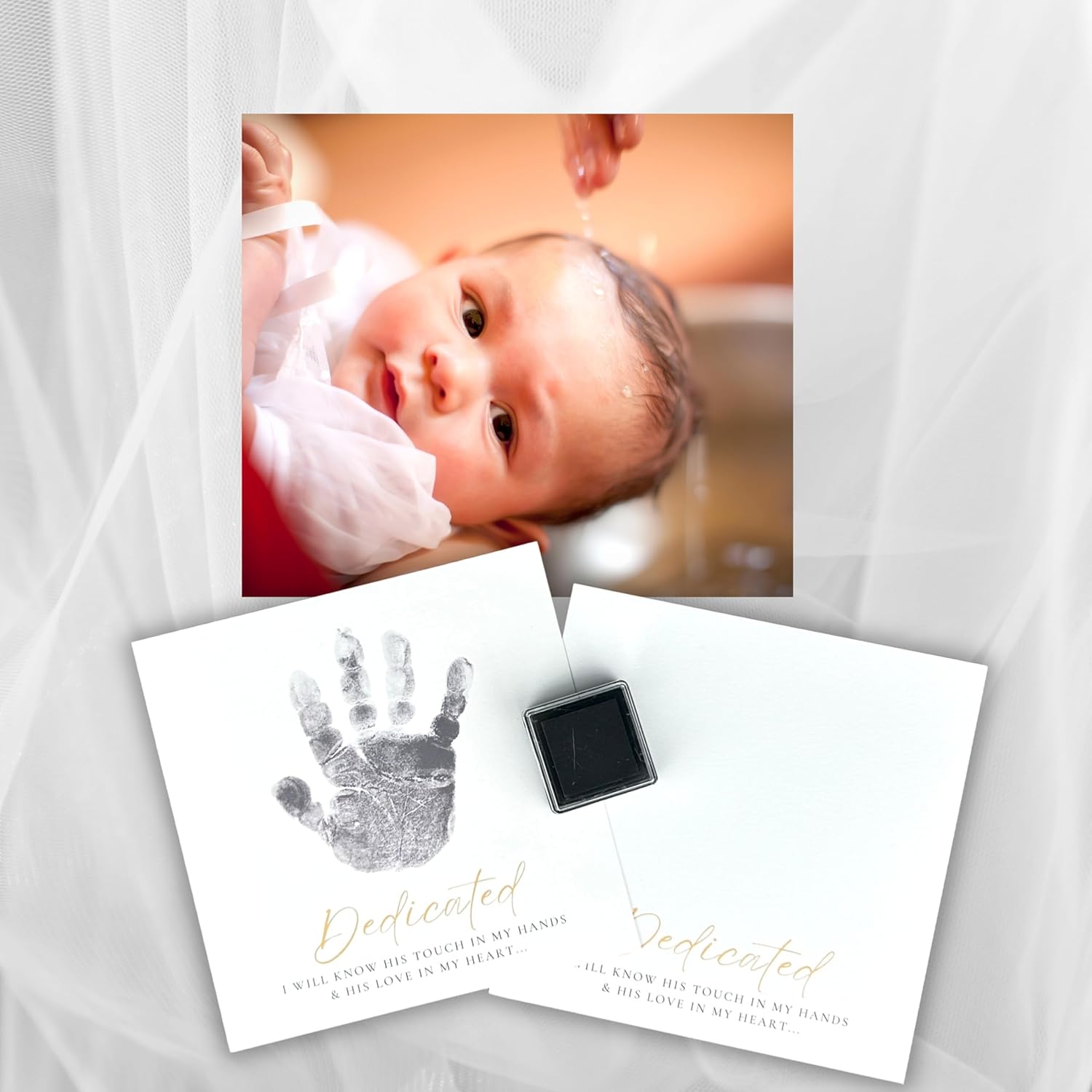 White Shadowbox Frame 6x6 for Baby Dedication Keepsakes 1