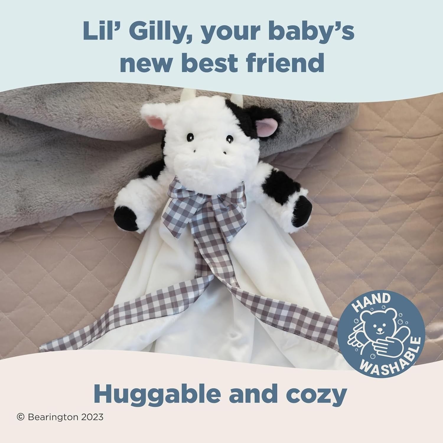 Bearington Lil Gilly 18 Inch Cow Lovey for Babies