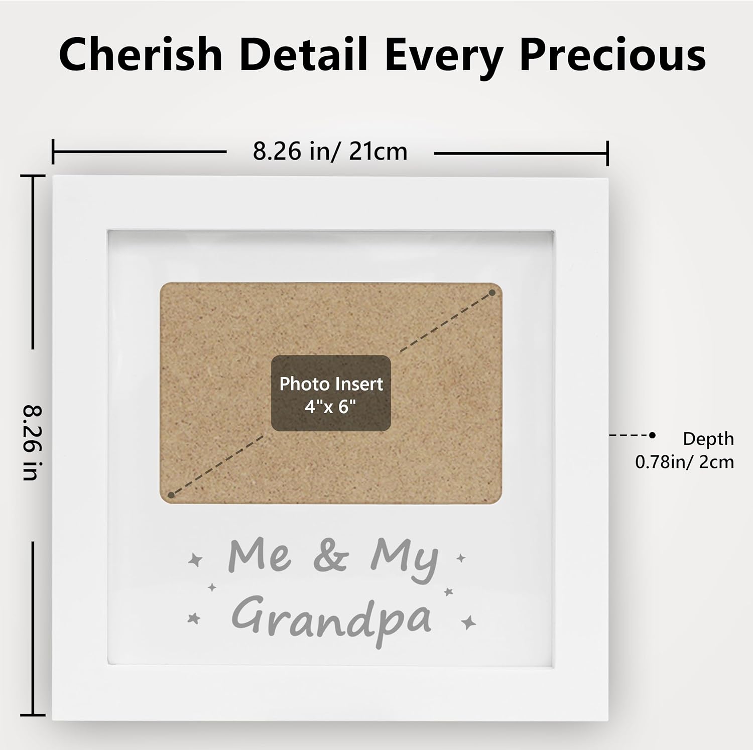 Me and My Grandpa Wooden Photo Frame 826 x 826 Inches Baby Keepsake