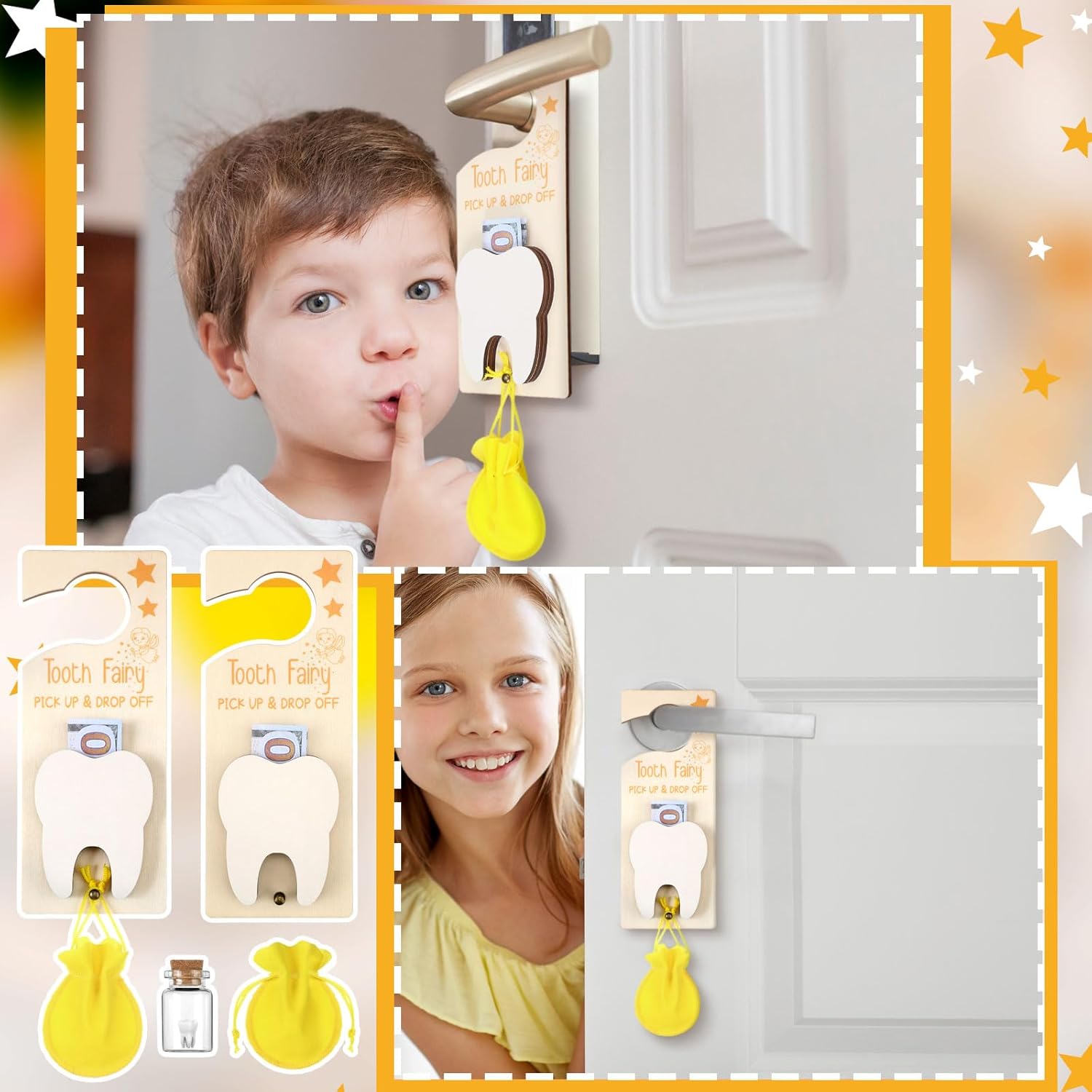 DoubleFill Tooth Fairy Holder with Money Slot