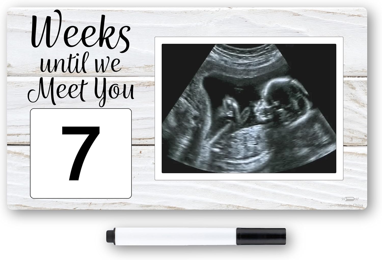 Brothers Bench Weeks Until We Meet You Magnetic Ultrasound Picture Frame