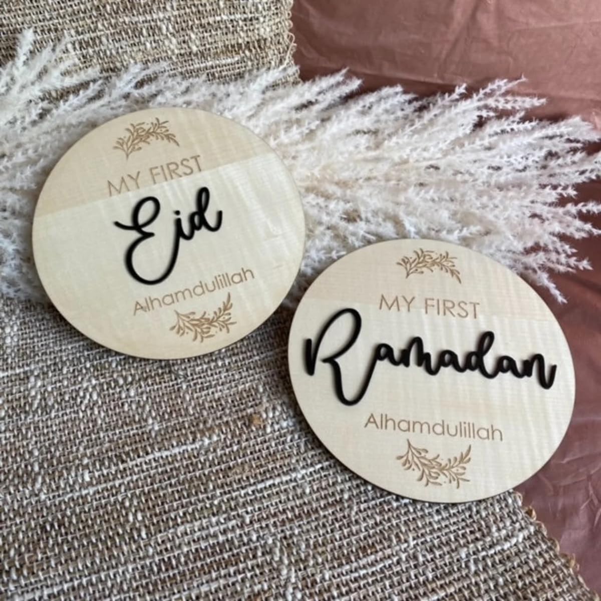 My First Ramadan Wooden Milestone Plaque Cherished Keepsake Baby Photoshoot Prop Newborn Decor Eid Decor