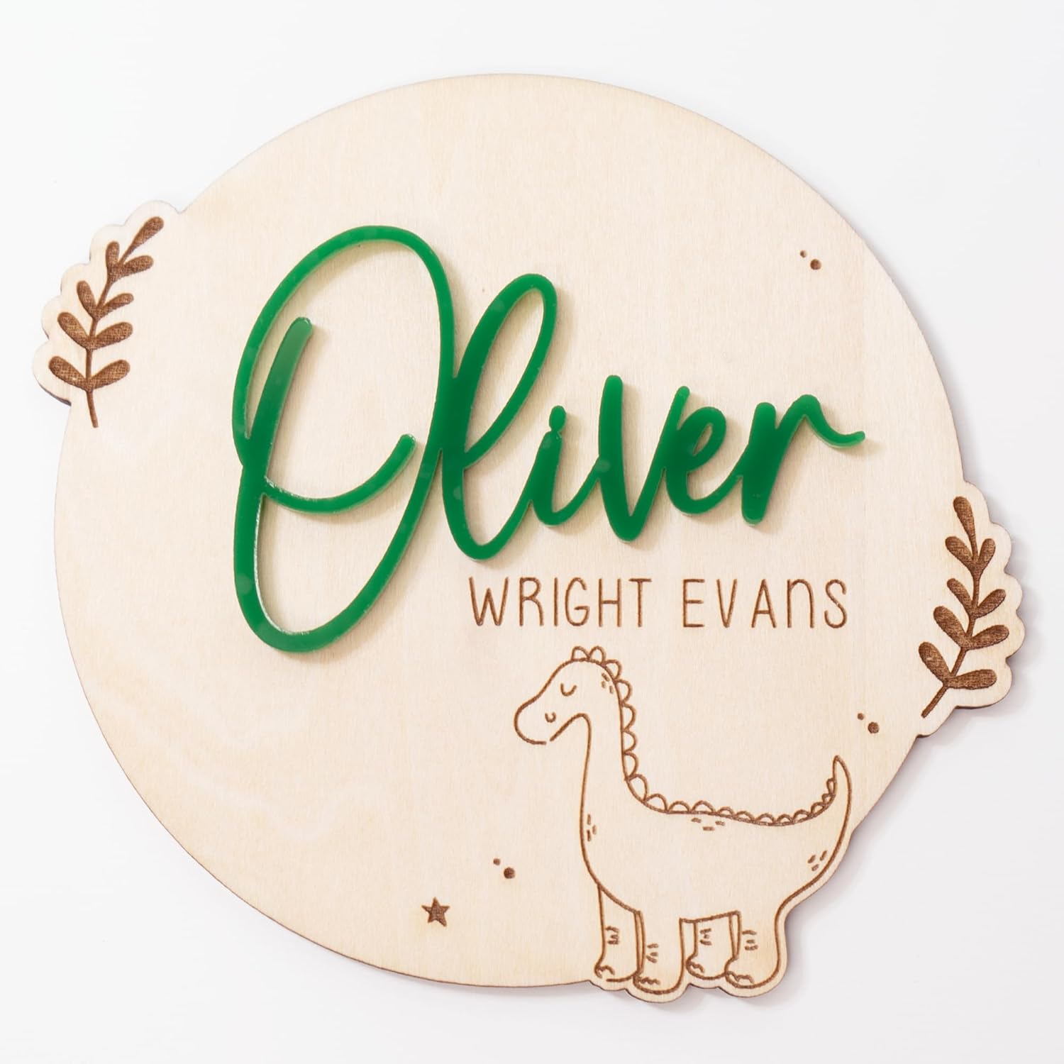 Personalized 3D Baby Name Announcement Disc