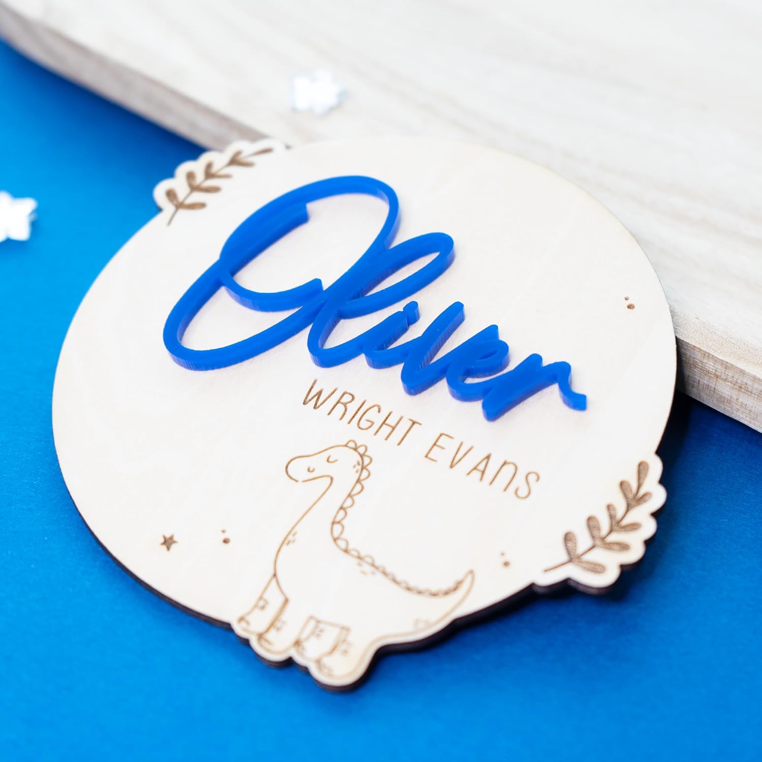 Personalized 3D Baby Name Announcement Disc