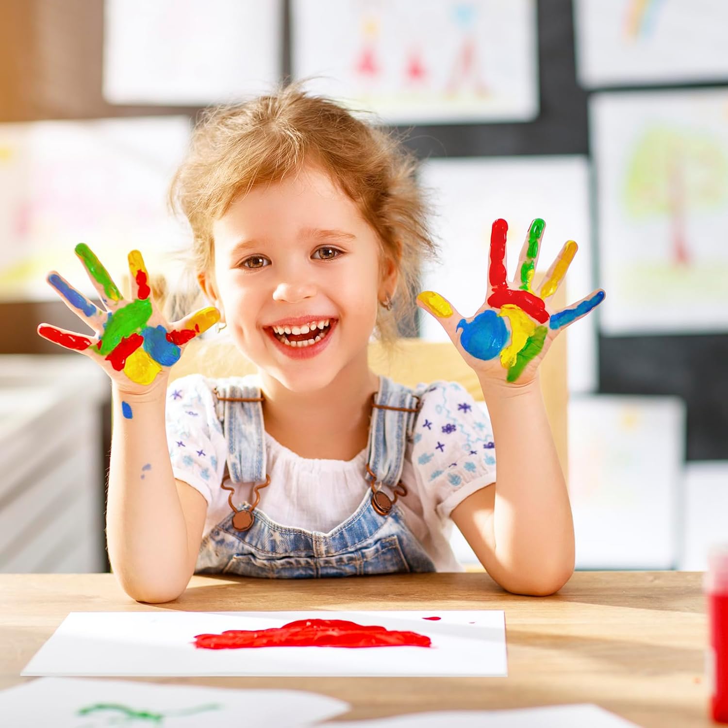 Clear Family Handprint Kit DIY Wooden Frame with 6 Paints