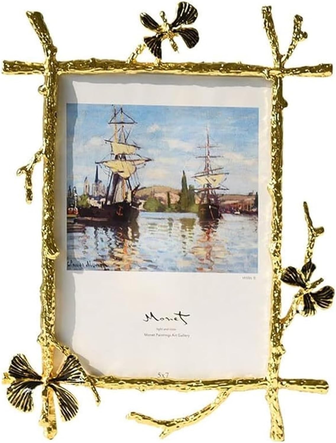 Vintage Gold Photo Frame with Irregular Shape