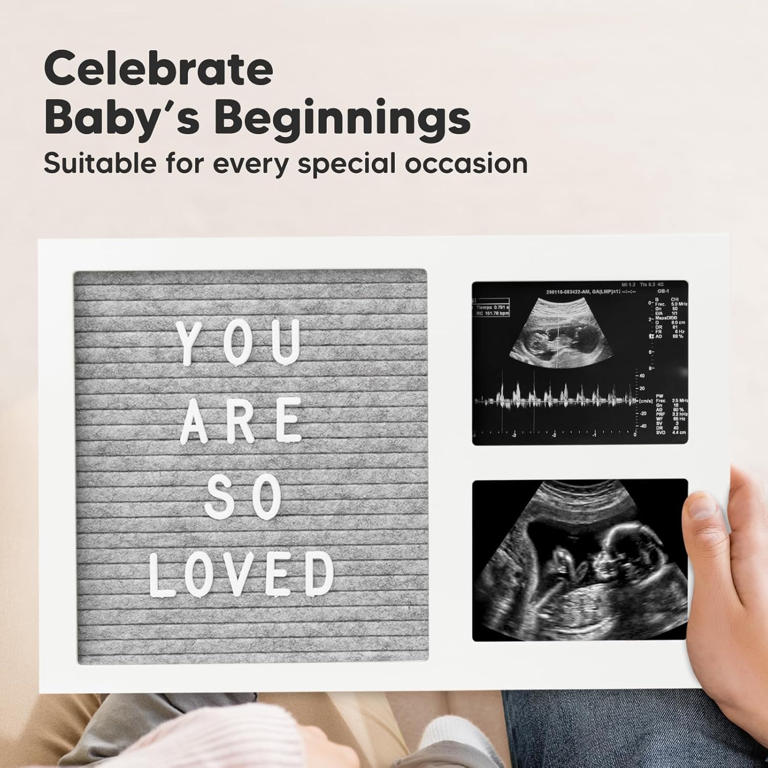 KeaBabies Baby Footprint Kit with Felt Letter Board