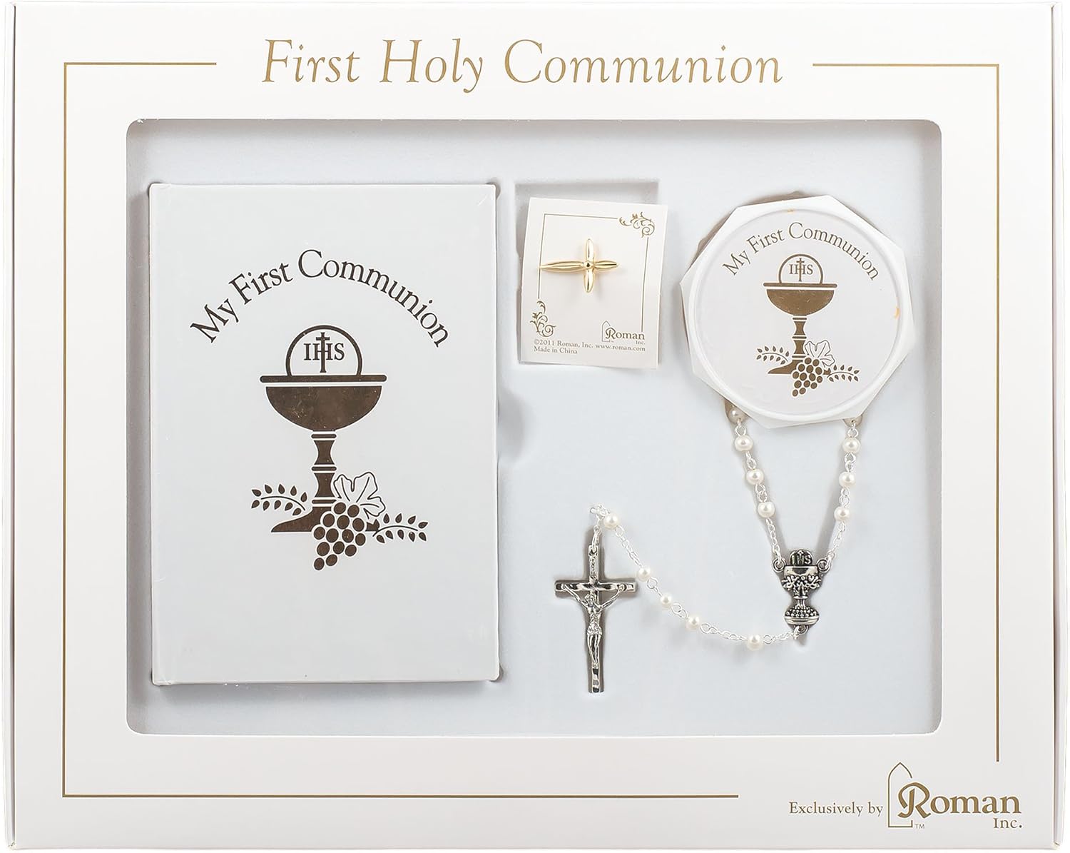 Roman 5-Piece First Communion Gift Set for Girls
