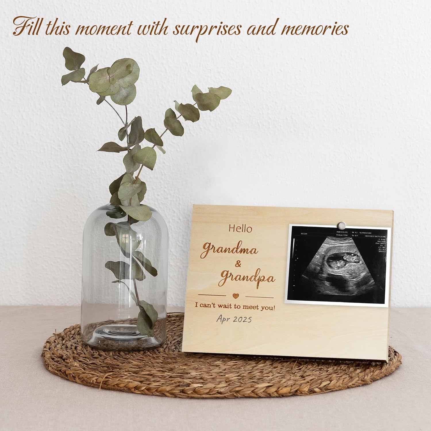 Hamuiers Baby Sonogram Frame for Grandparents