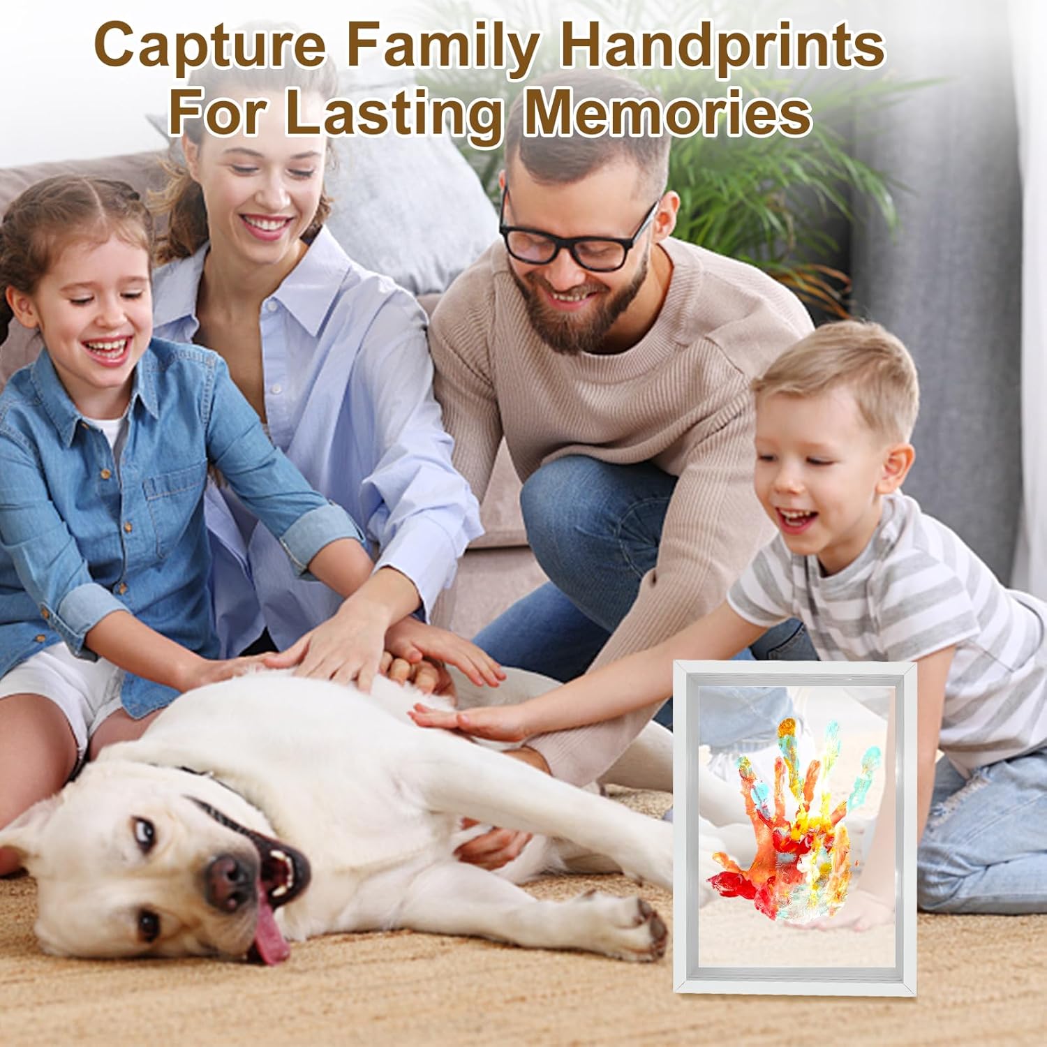 ADAJOEL Family Handprint Kit with Tooth Fairy Holder