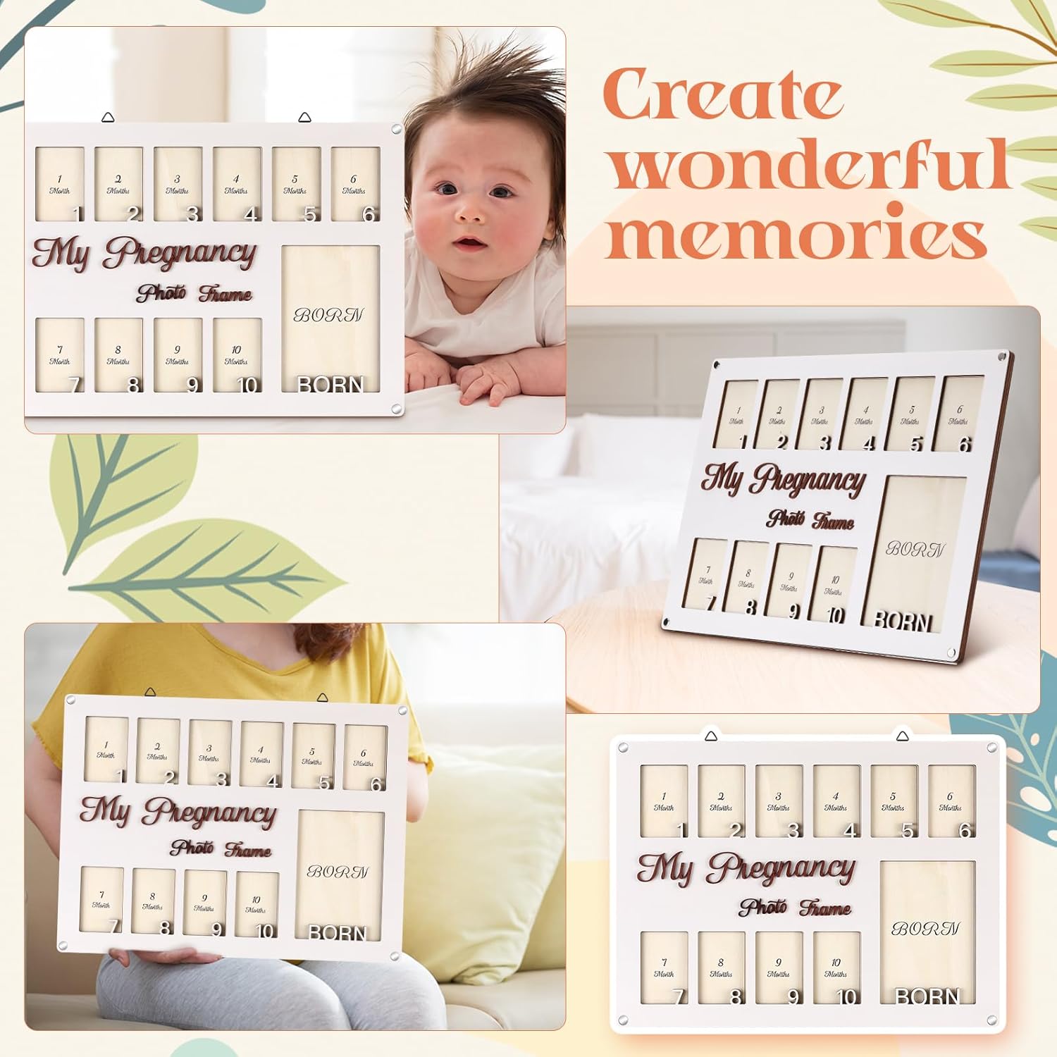 Chunful Ultrasound Photo Frame for Pregnancy Keepsakes