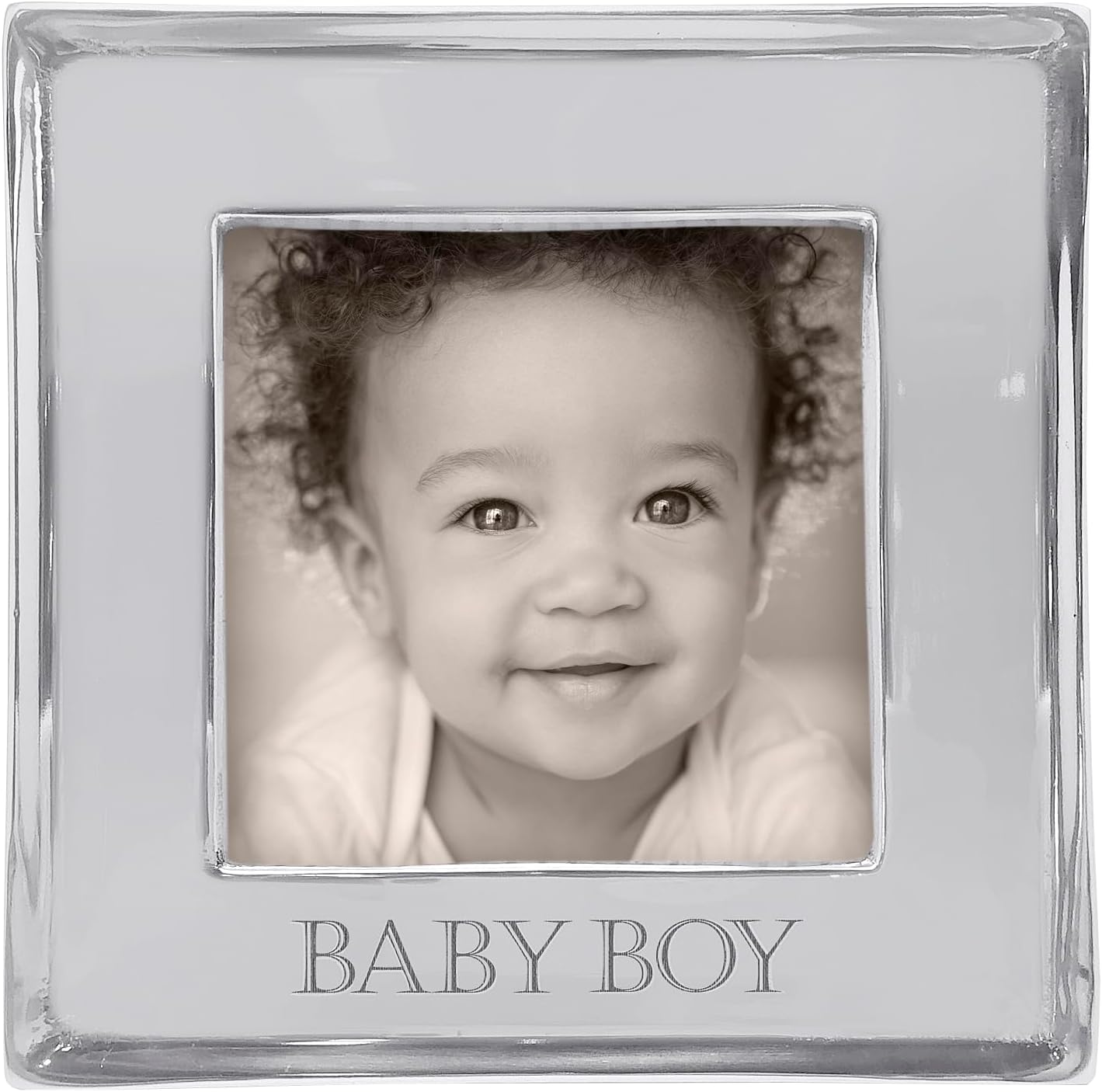 MARIPOSA BABY BOY Signature 4x4 Frame in Silver