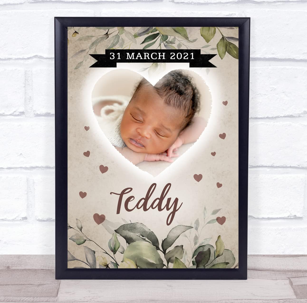 Birth Details Nursery Christening Baby Keepsake Print Frame