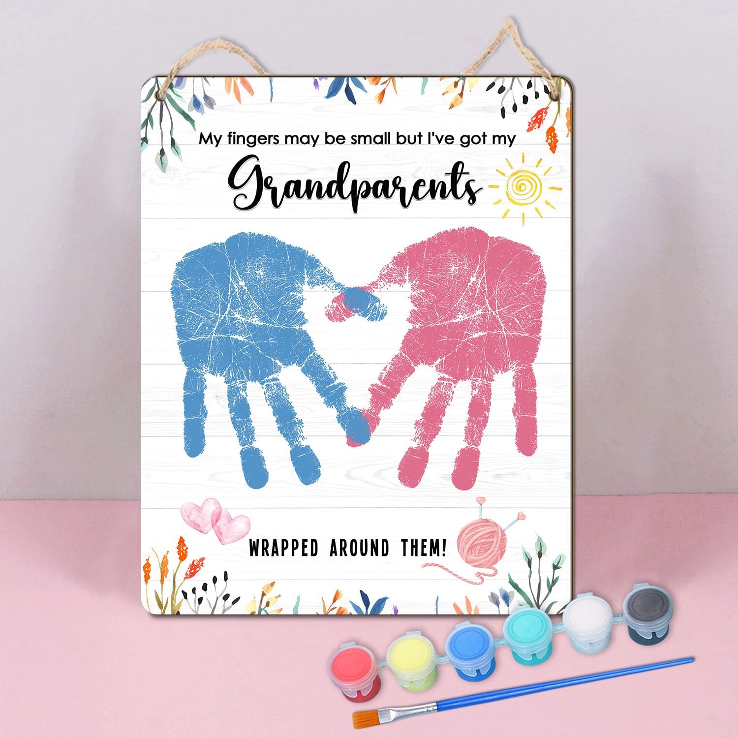 DIY Custom Handprint Keepsake for Grandparents