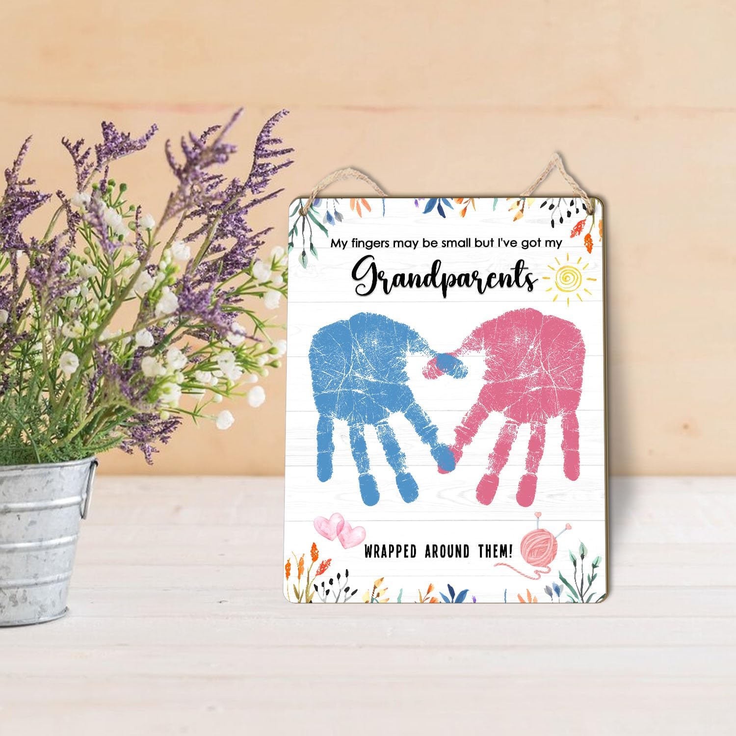 DIY Custom Handprint Keepsake for Grandparents