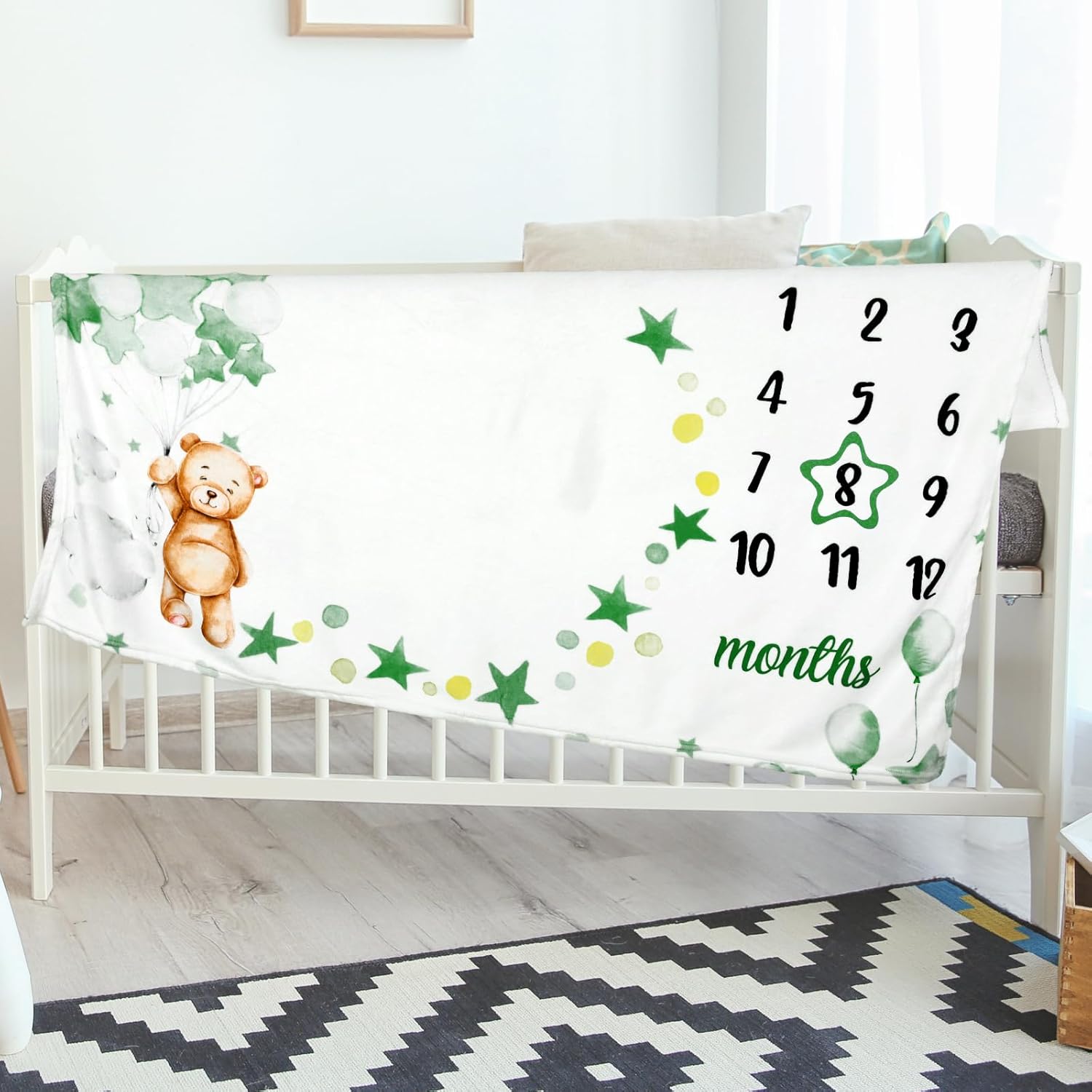 Mindsoft Baby Milestone Blanket with Star Frame