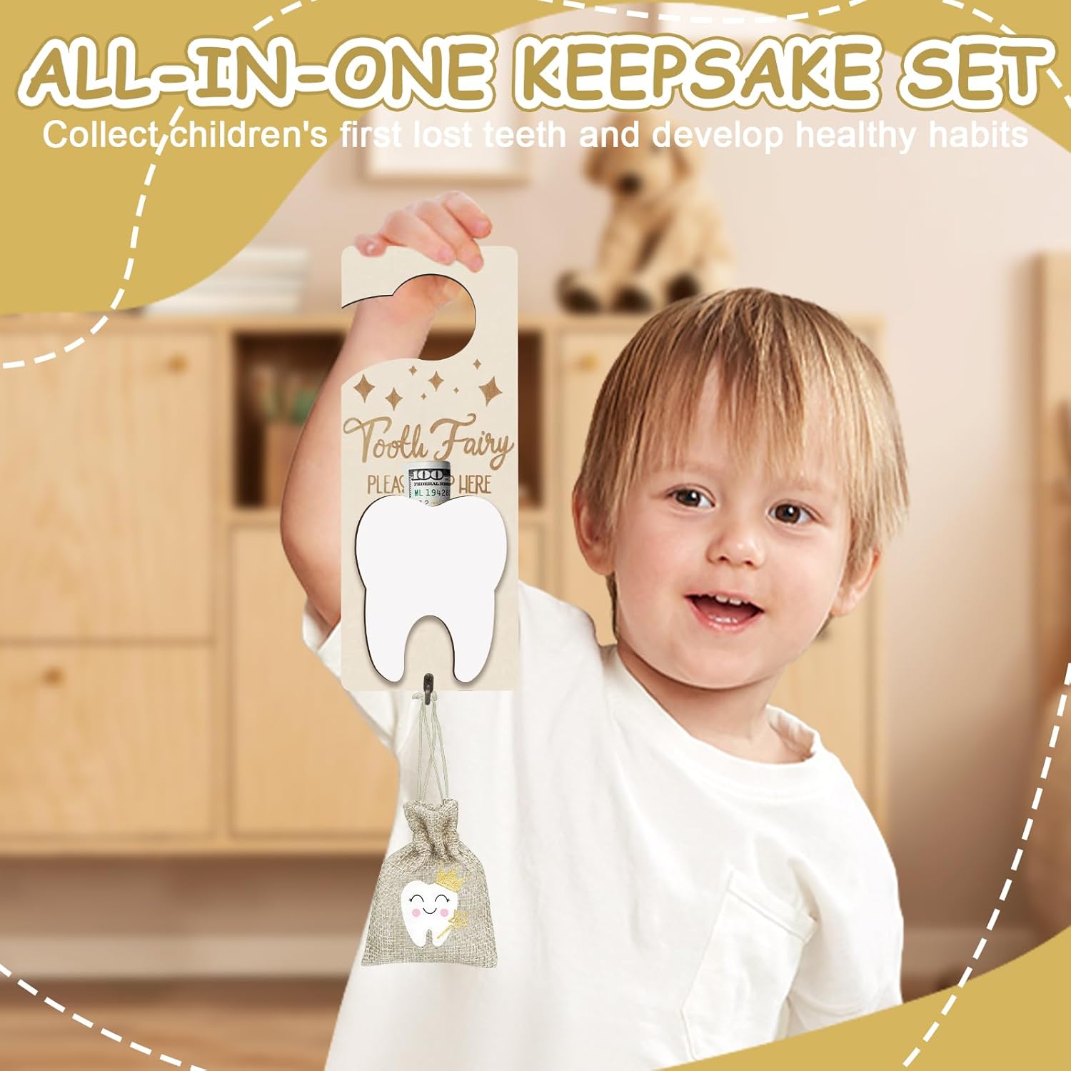 AINBIN 3PCS Tooth Fairy Holder Set