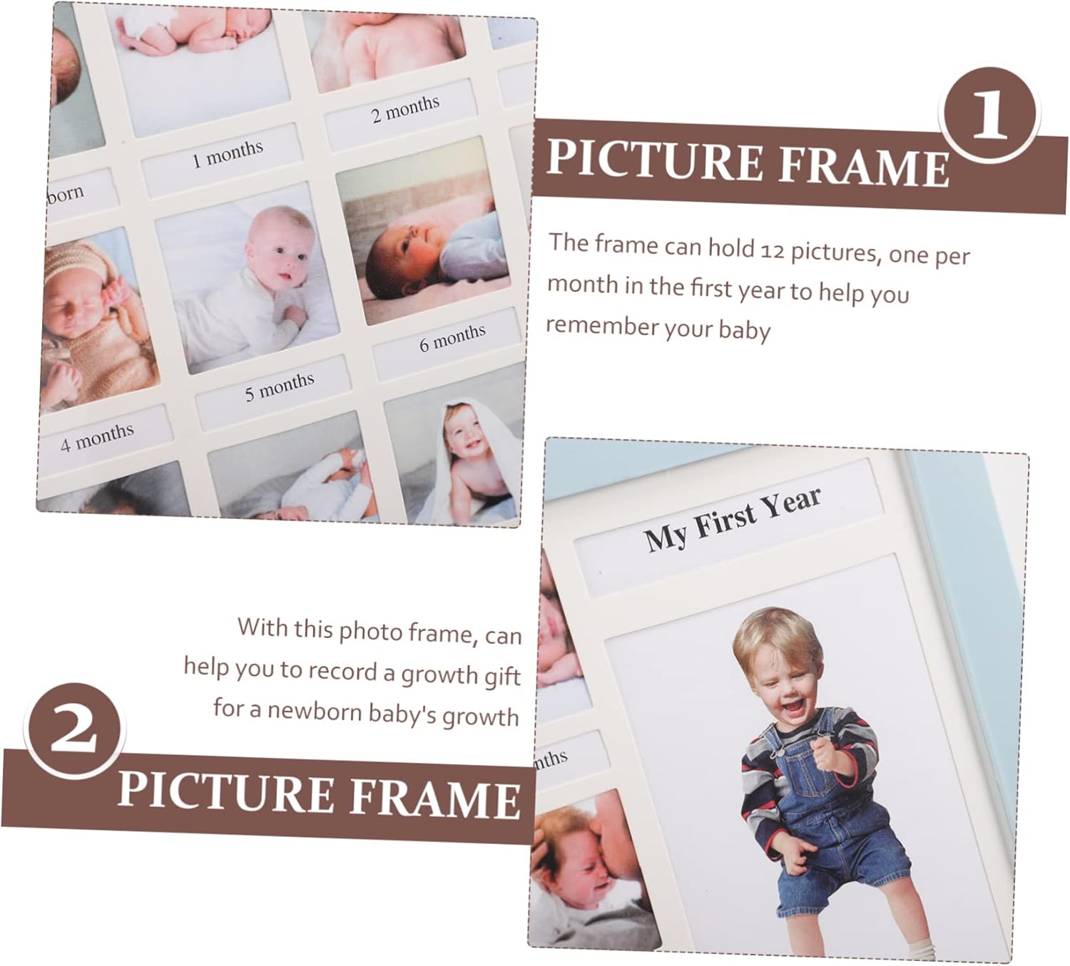 Kisangel 12 Month Baby Growth Frame