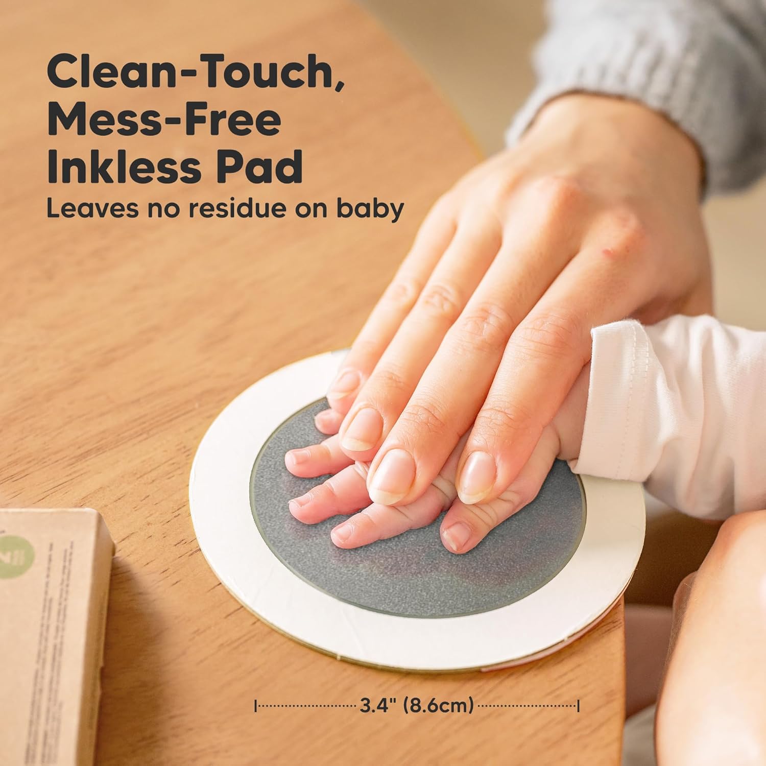 KeaBabies 2-Pack Inkless Hand Footprint Kit - Safe Mess-Free Baby Keepsakes
