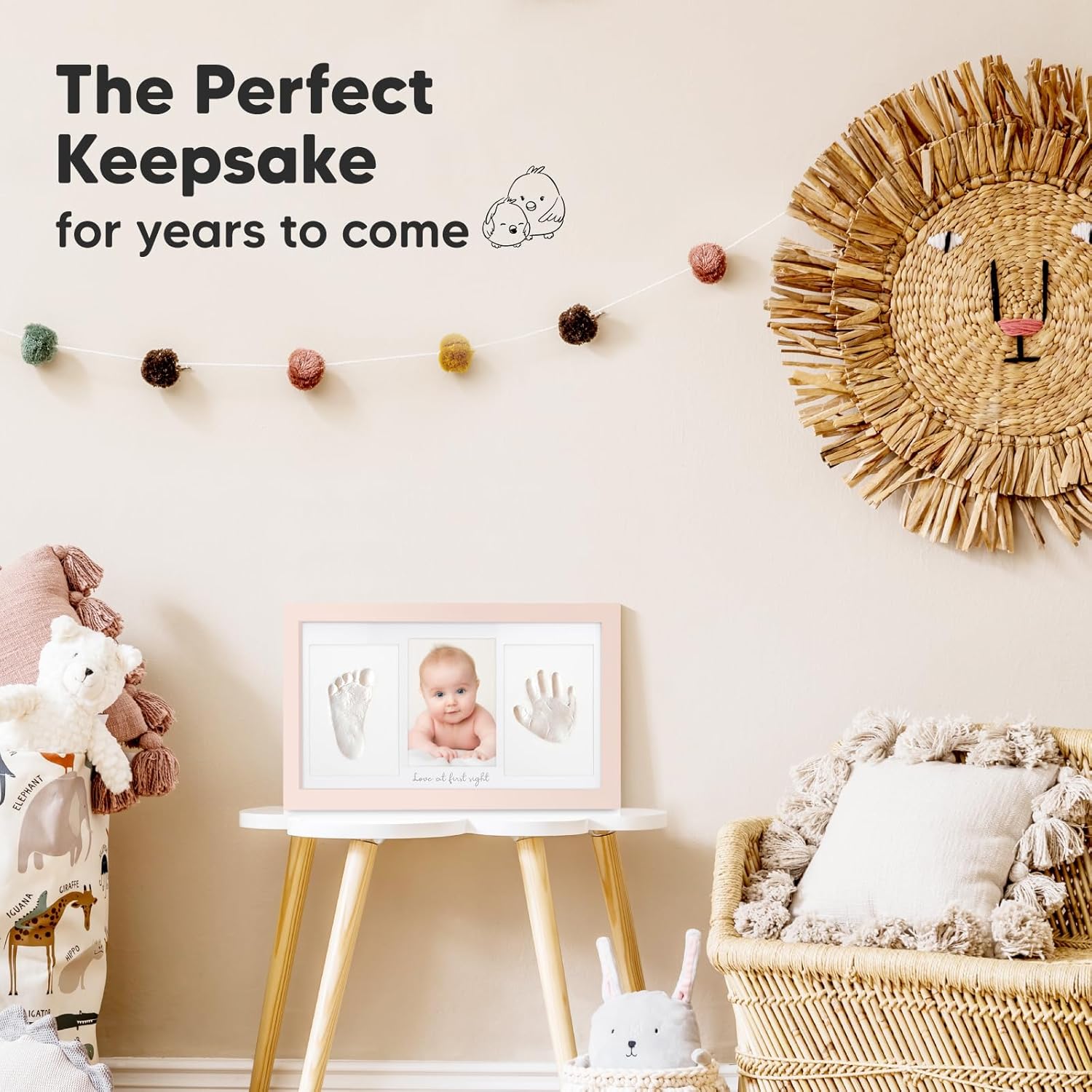 KeaBabies Inkless Hand Footprint Kit - 4-Pack Safe for Baby