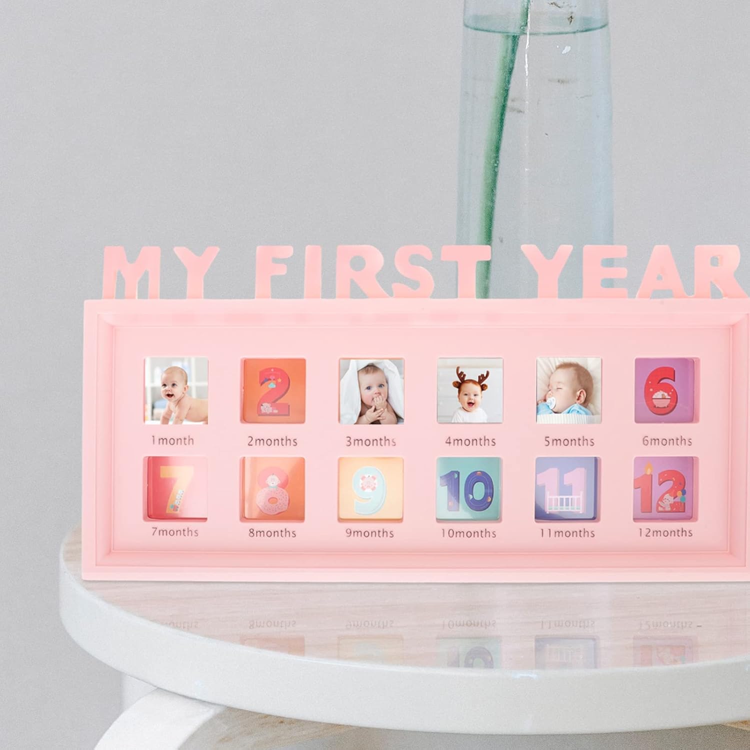 Kisangel Growth Photo Frame for 12 Months
