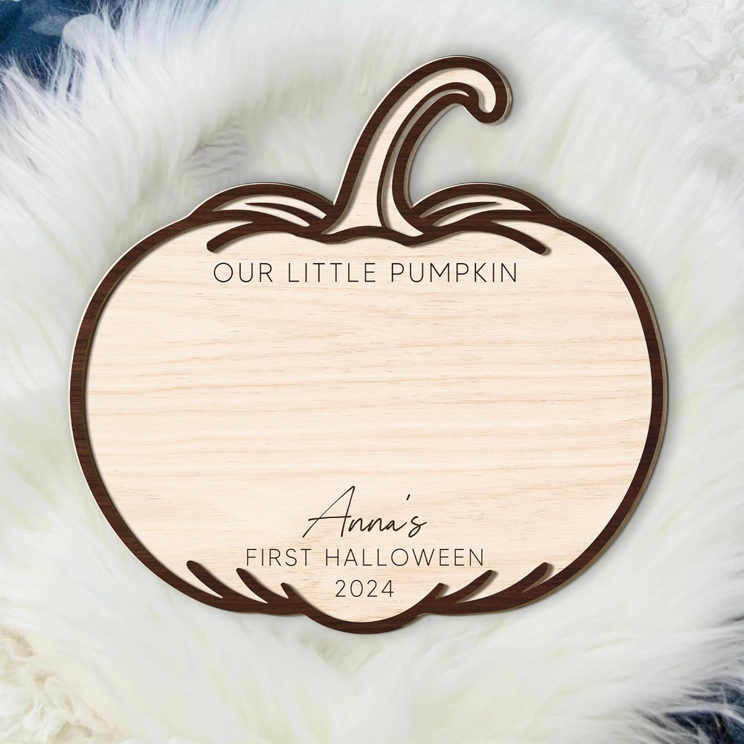 Personalized Halloween Footprint Sign for Baby