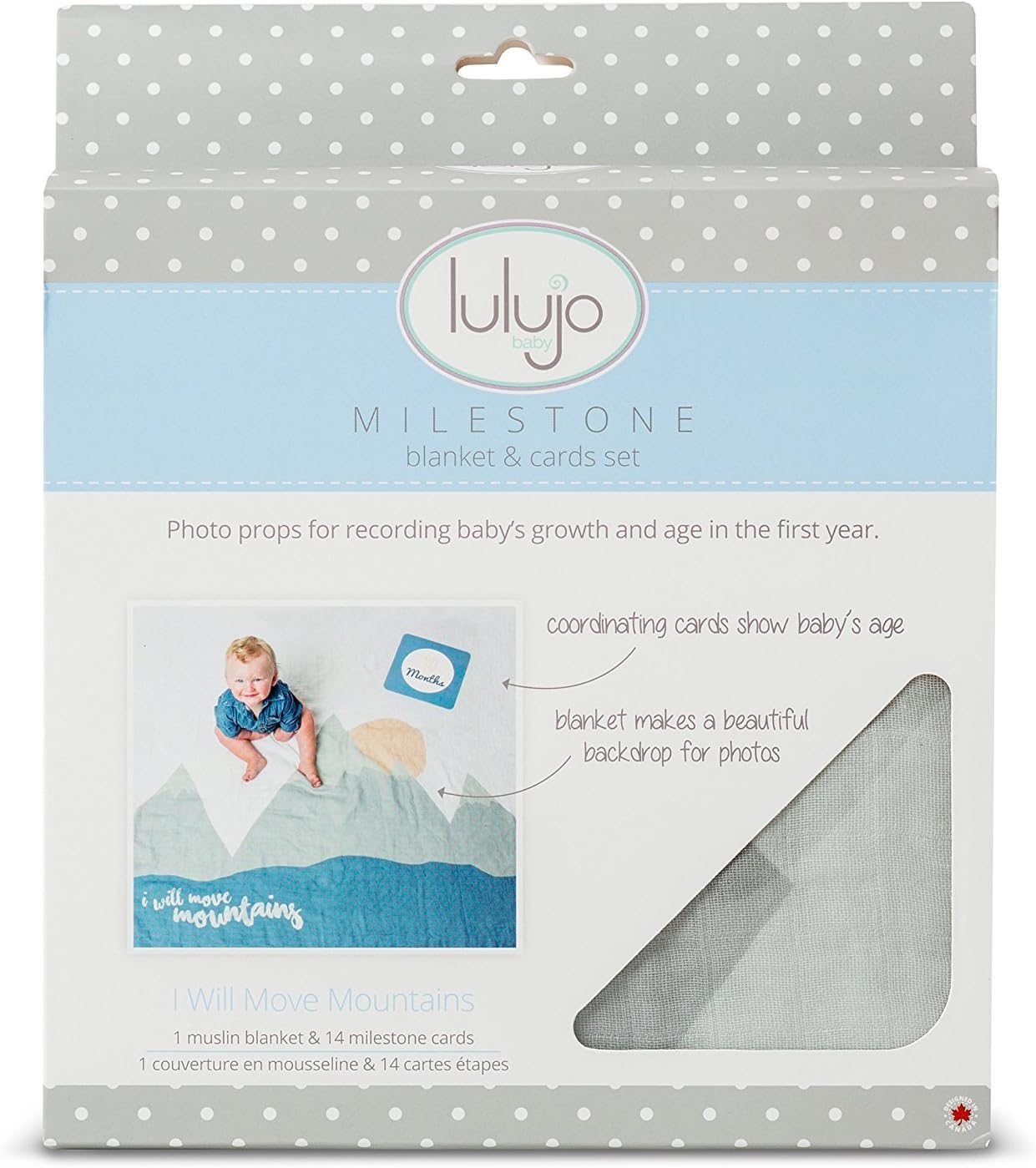 Lulujo Baby Milestone Blanket and Cards Set