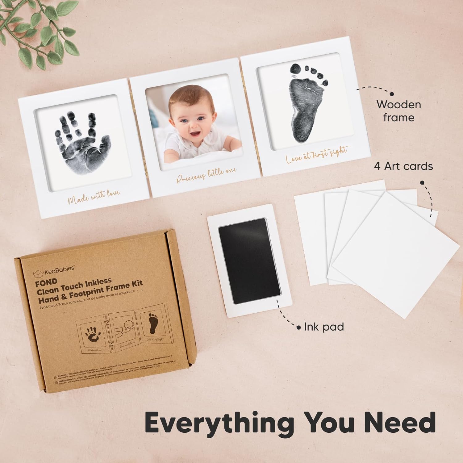 KeaBabies Baby Hand and Footprint Kit for Newborn Boys Girls