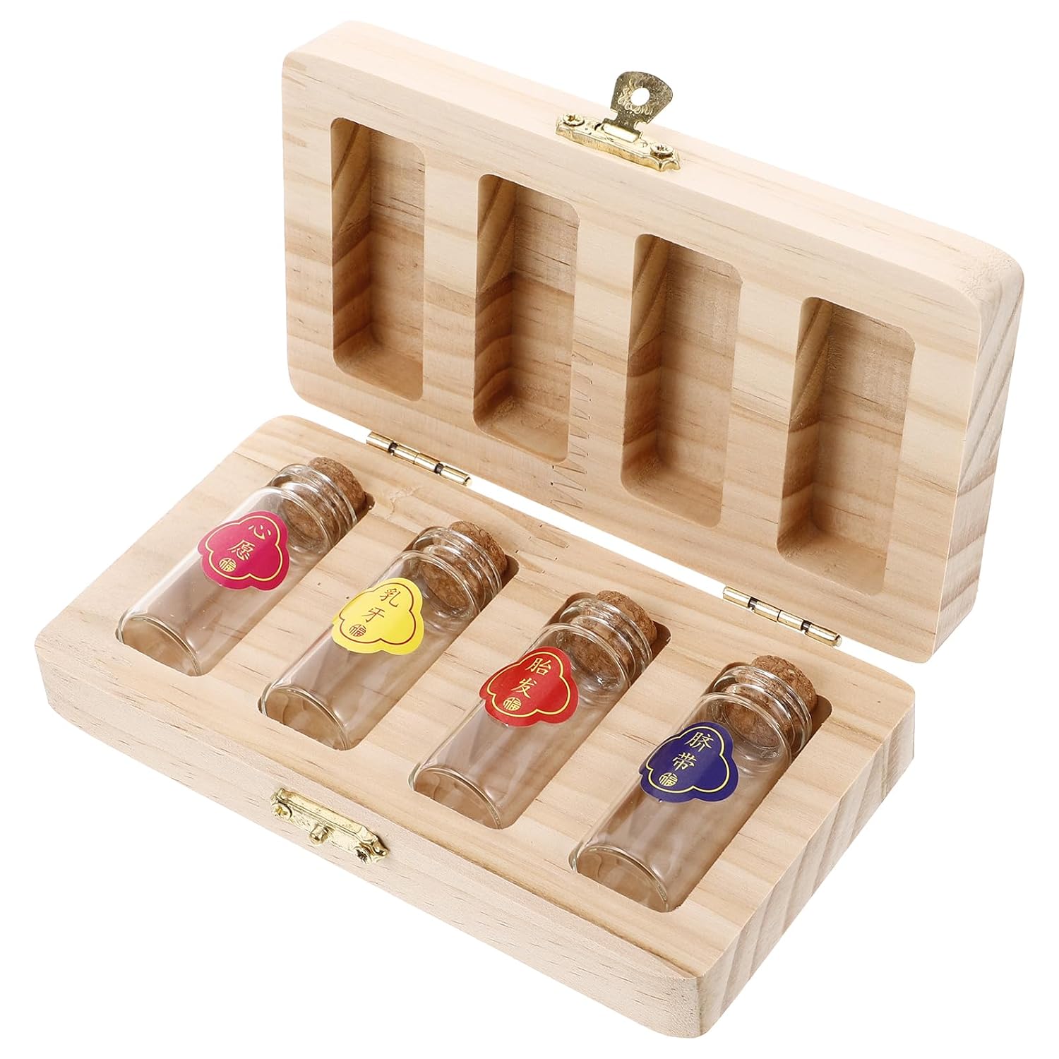 Abaodam Umbilical Cord Keepsake Box with 4 Bottles