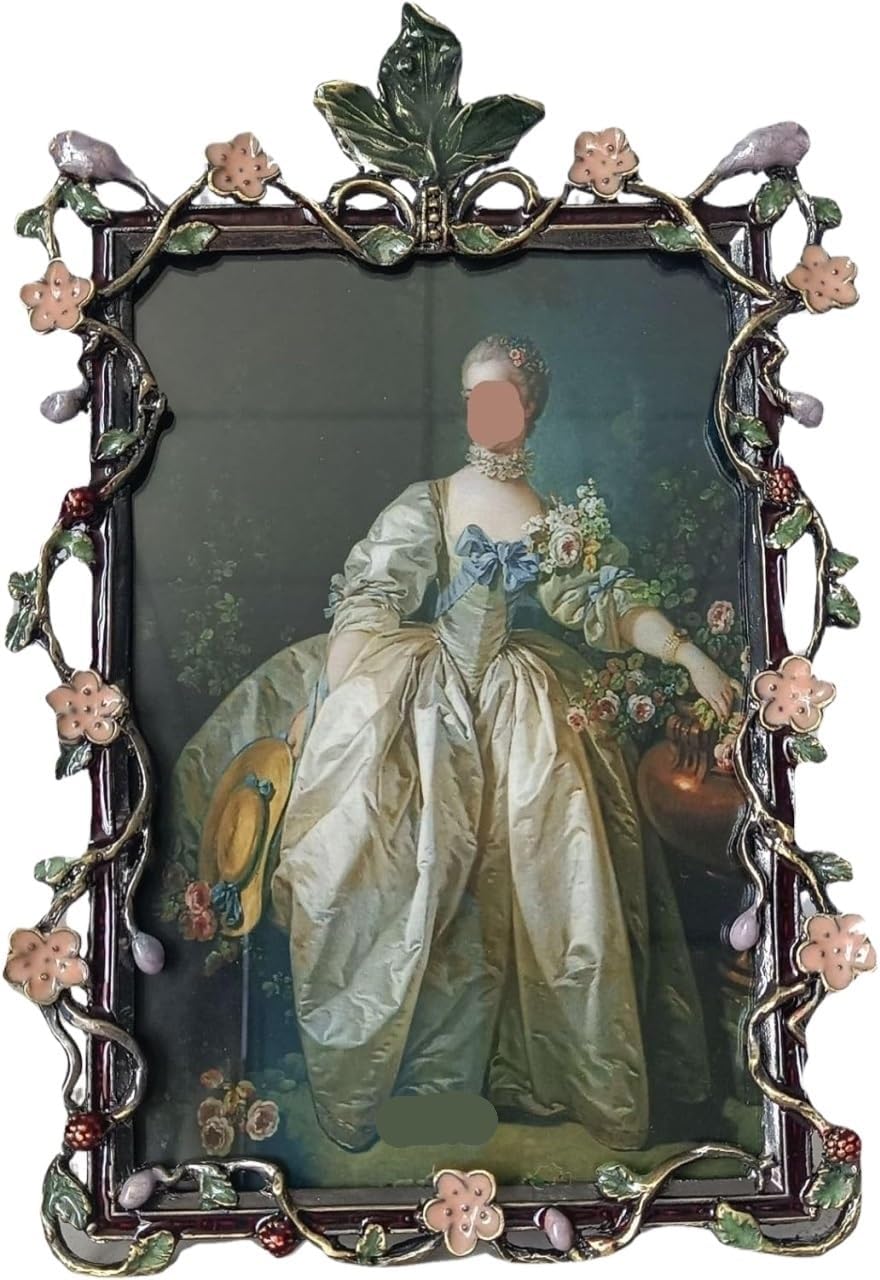 STBTOO Enamel Colored Metal Photo Frame 6 Inches