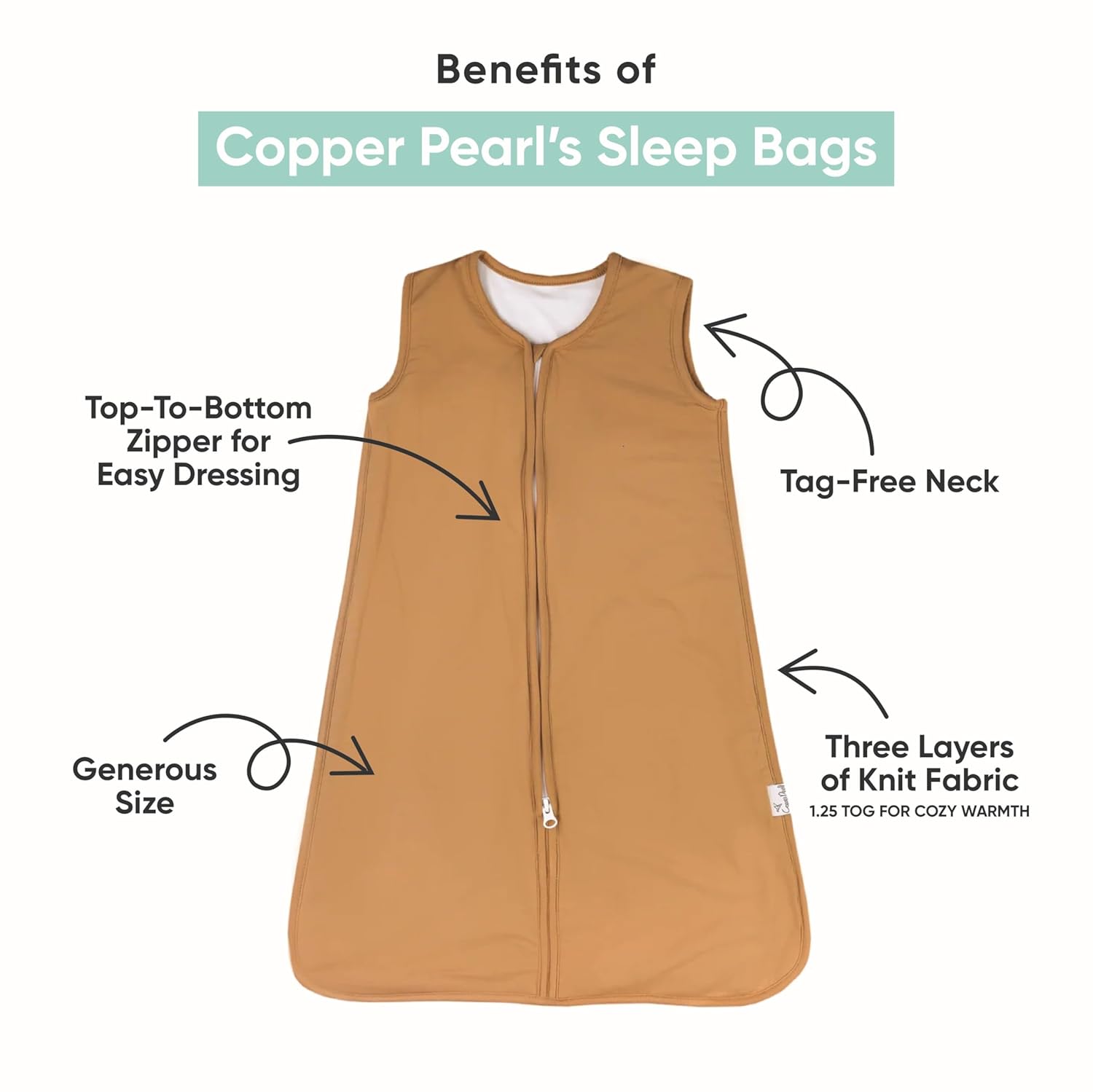 Copper Pearl Sleep Sack 0-24M Warm Cozy Trendy Design