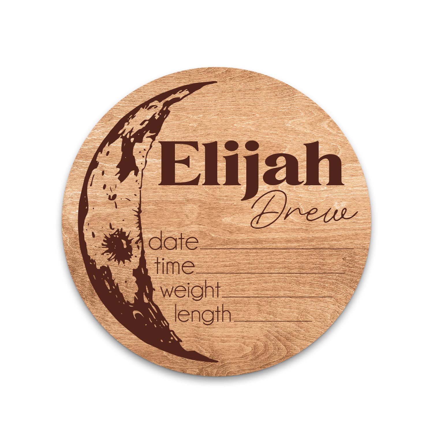 Hickory Hollow Designs Birth Stat Sign Personalized for Newborn Baby