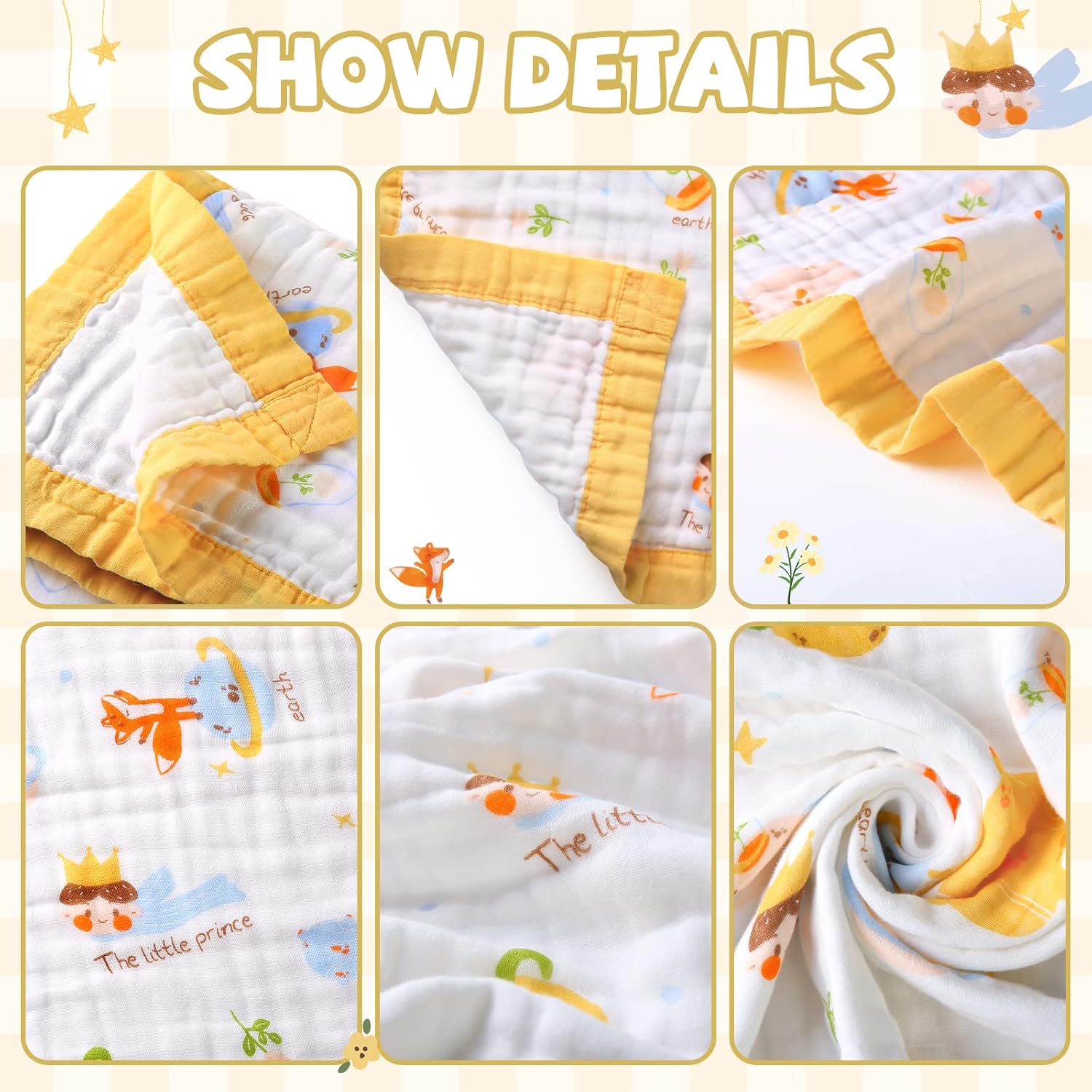 Gihims Baby Muslin Swaddle Blanket - 433x433 Inch Large Cotton Receiving Blanket