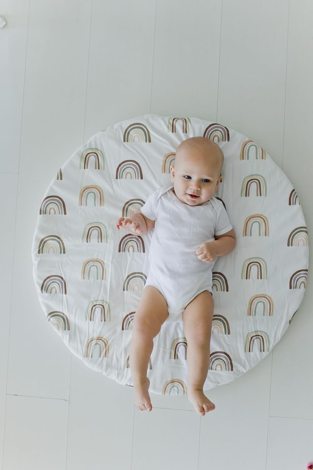 Kate Milo Plush Rainbow Play Mat - Soft Washable