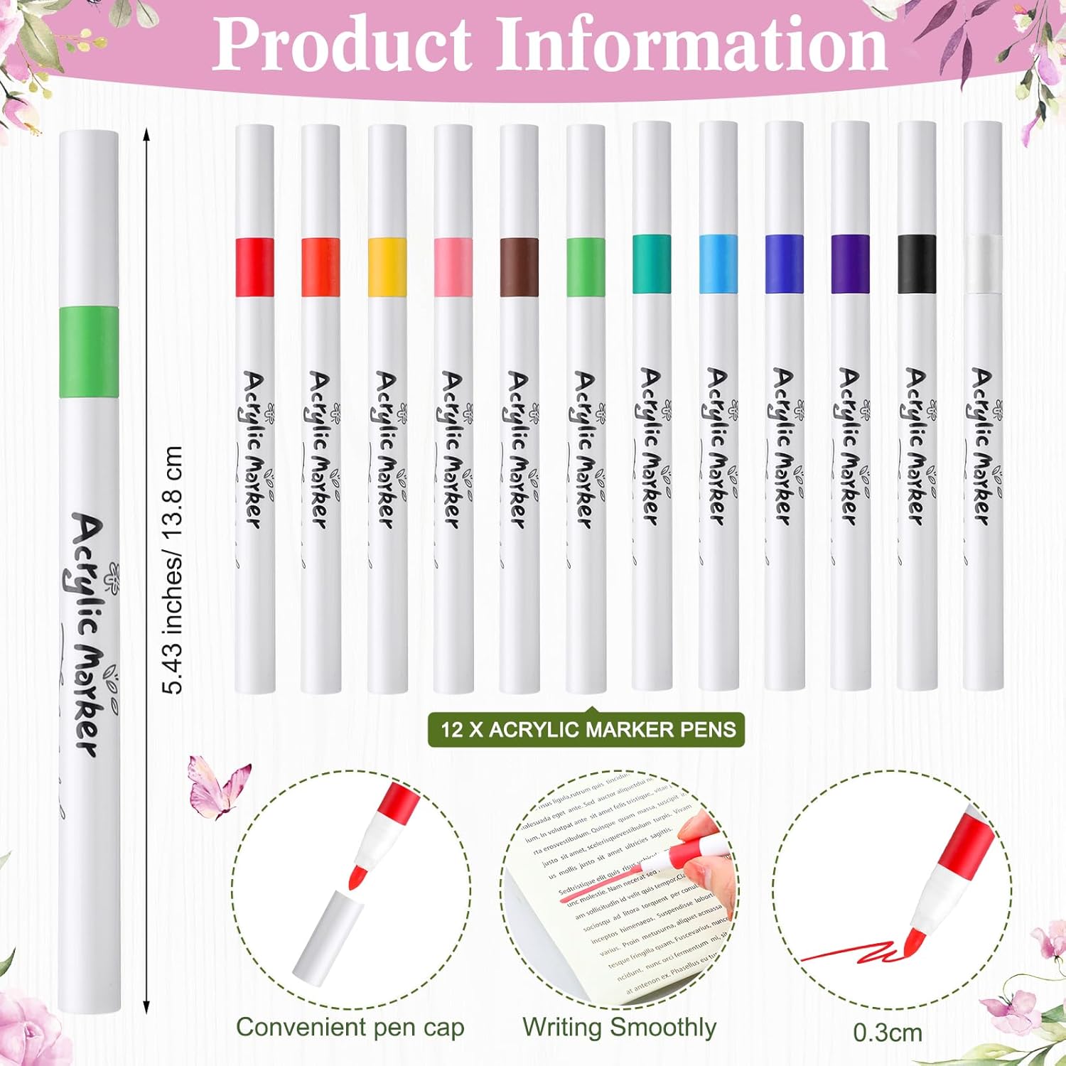 Thyle Butterfly Ultrasound Keepsake Frame with 12 Markers