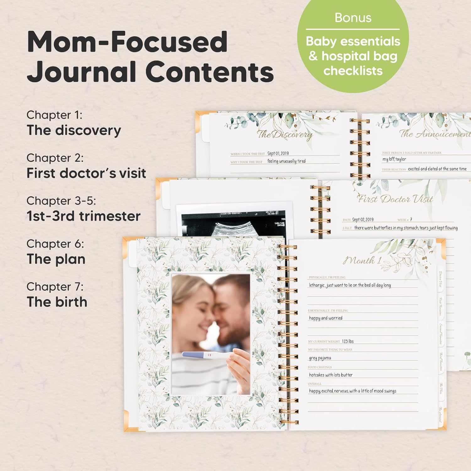 KeaBabies 12 Month Baby Memory Frame Journal