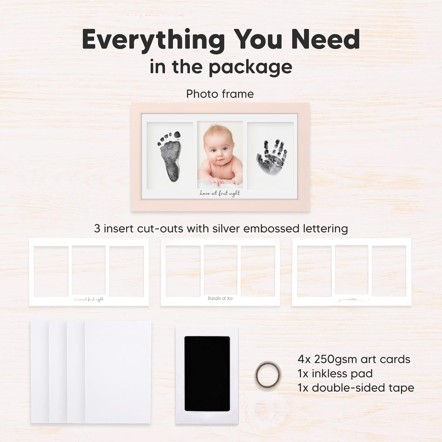 KeaBabies Inkless Hand Footprint Kit - 2-Pack for Baby Dog Keepsake